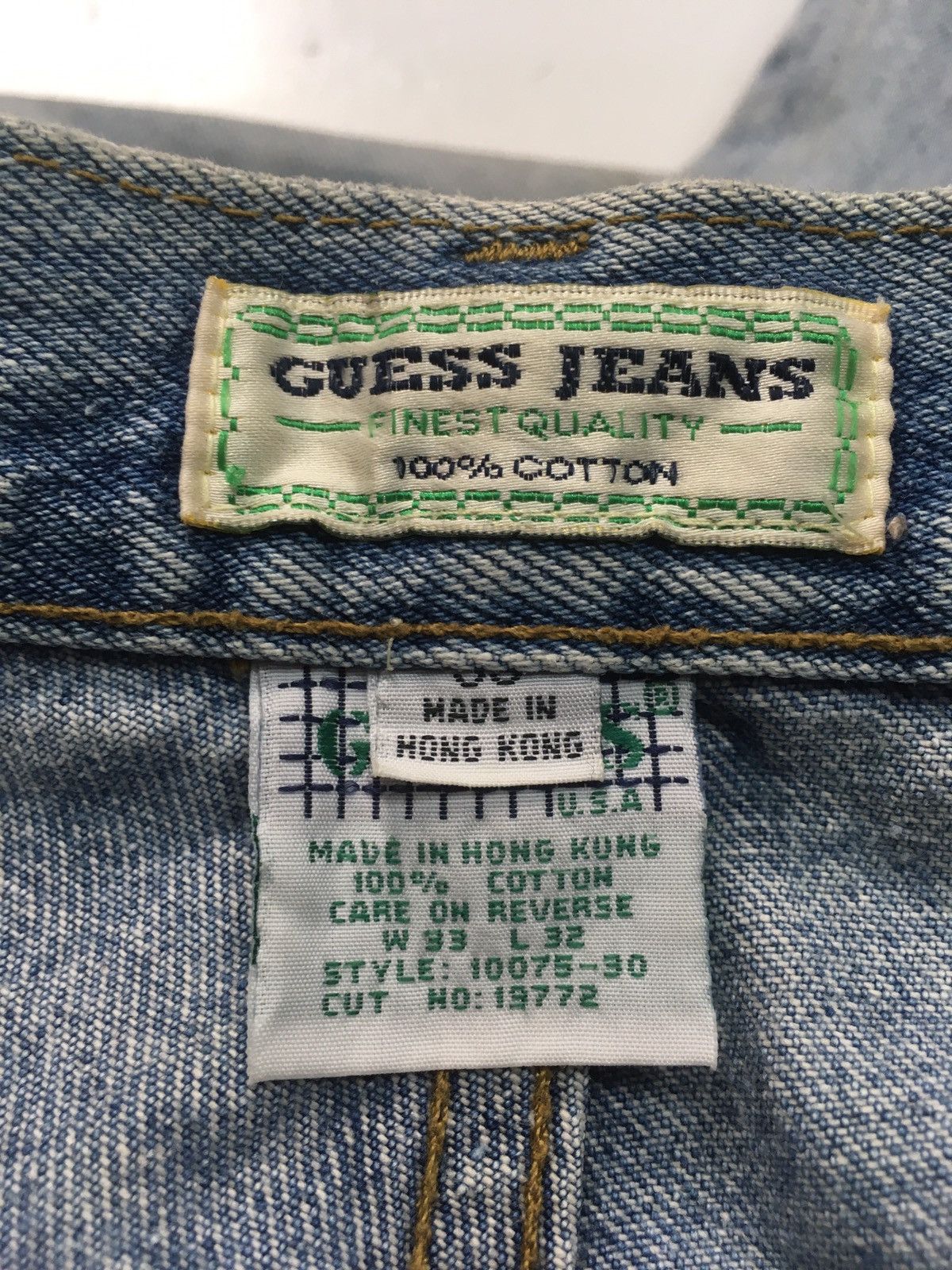 Guess × Vintage Vintage 80s rusty guess jeans distressed blue wash denim Size US 32 / EU 48 - 13 Thumbnail
