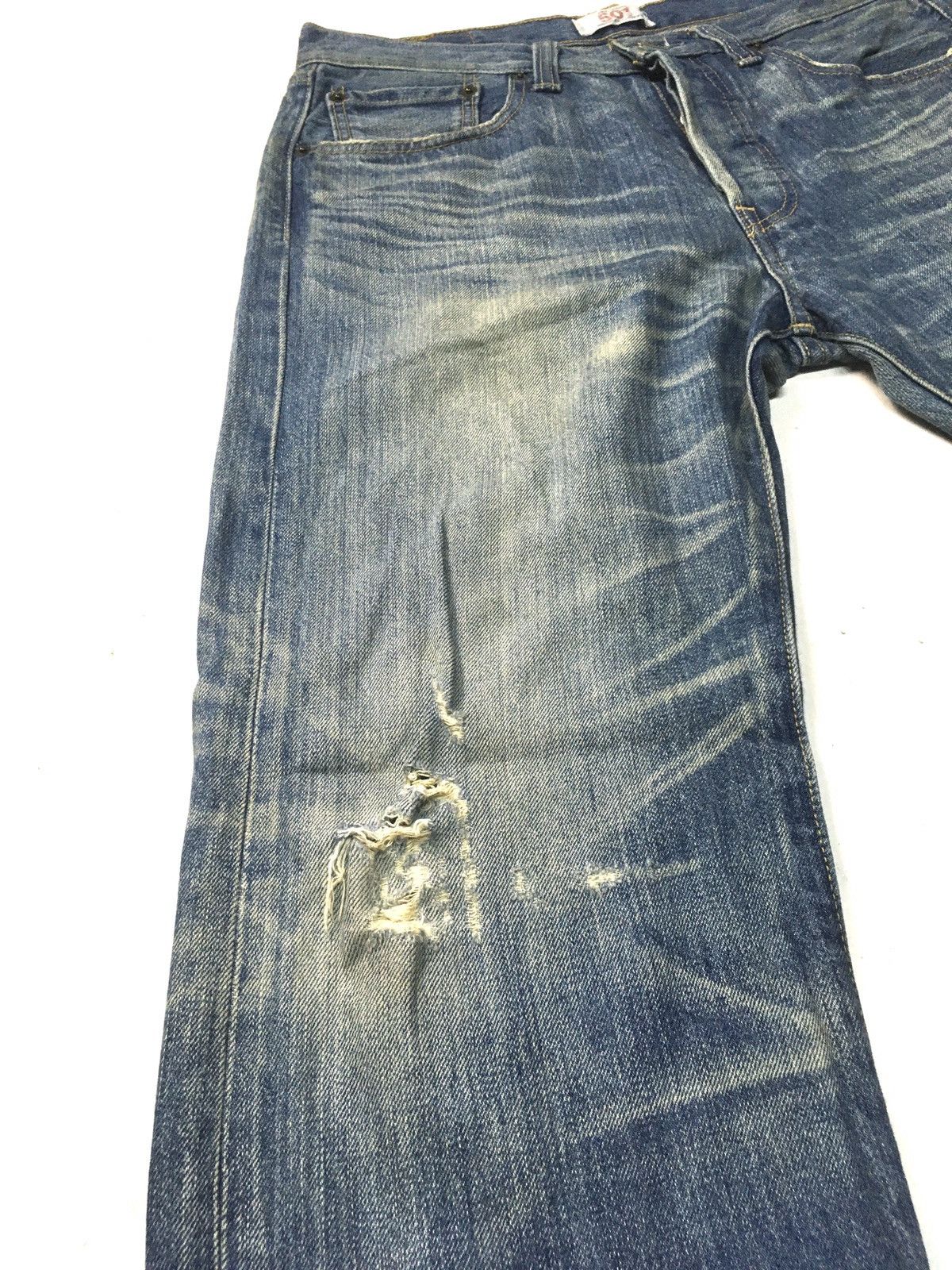 Japanese Brand × Levi's Vintage Levi’s lot 501 distressed denim japan Size US 32 / EU 48 - 10 Thumbnail