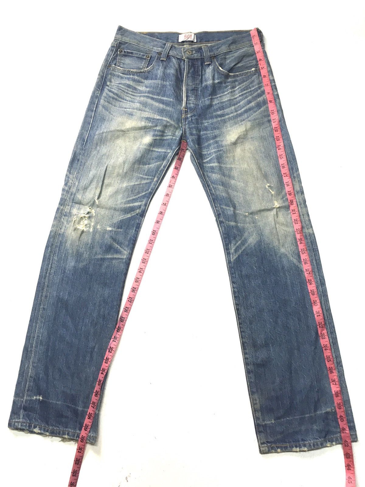 Japanese Brand × Levi's Vintage Levi’s lot 501 distressed denim japan Size US 32 / EU 48 - 2 Thumbnail
