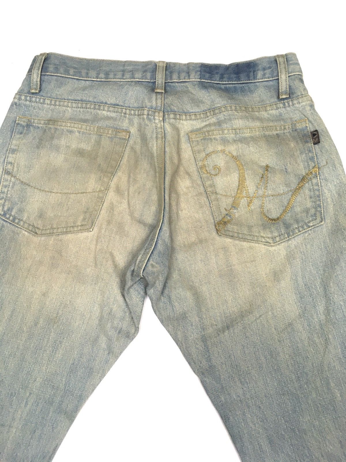 Designer × Morgan Homme × Vintage Vintage Morgan homme rusty blue wash distressed denim Size US 30 / EU 46 - 6 Thumbnail