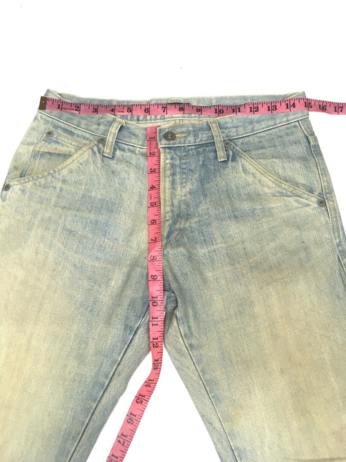 Designer × Morgan Homme × Vintage Vintage Morgan homme rusty blue wash distressed denim Size US 30 / EU 46 - 3 Thumbnail