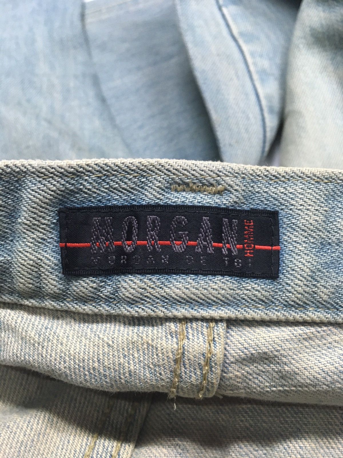 Designer × Morgan Homme × Vintage Vintage Morgan homme rusty blue wash distressed denim Size US 30 / EU 46 - 11 Thumbnail