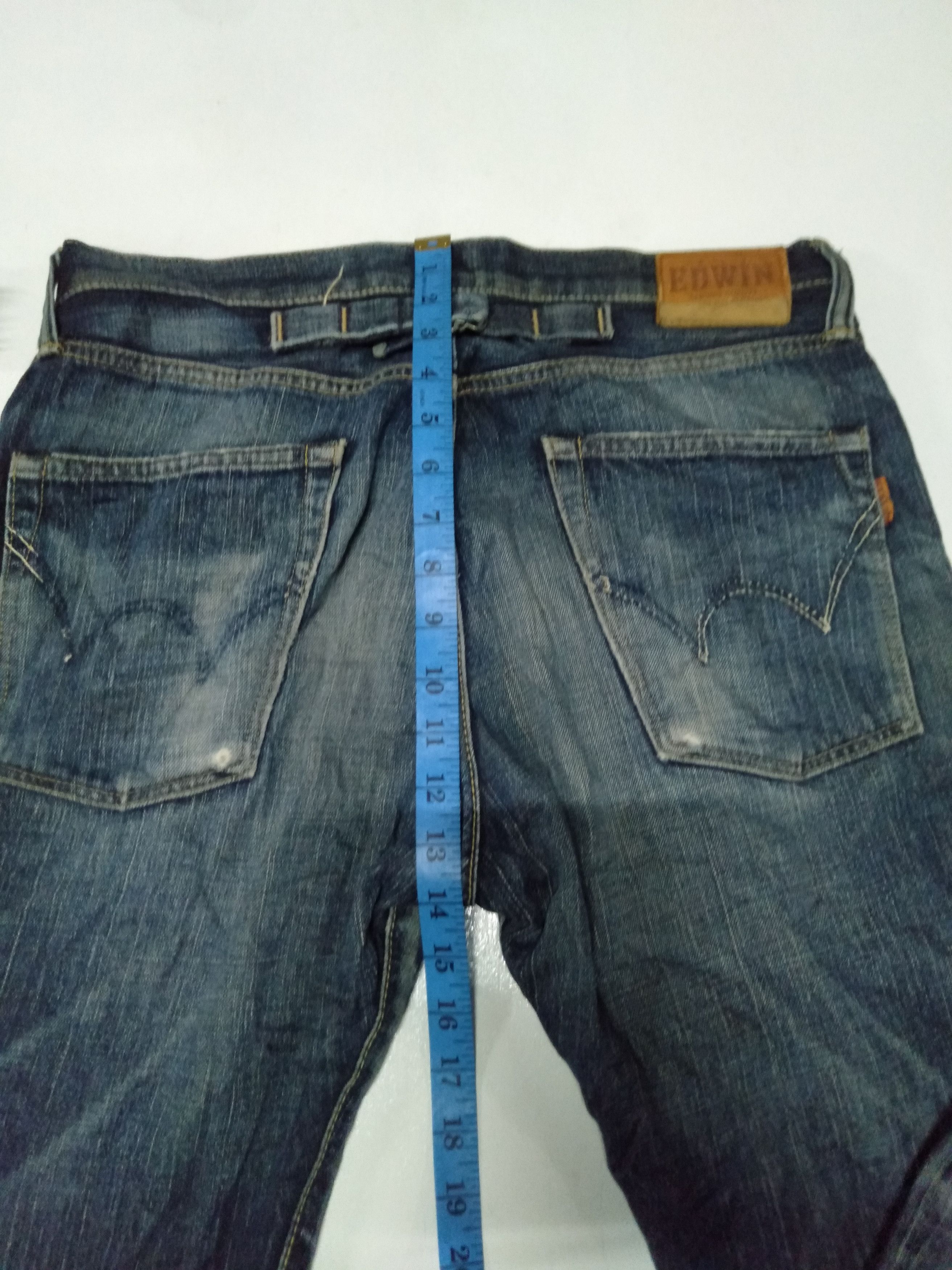 Edwin × Japanese Brand × Vintage vintage selvage Edwin lot 505zr buckle back distresed denim Size US 33 - 4 Thumbnail