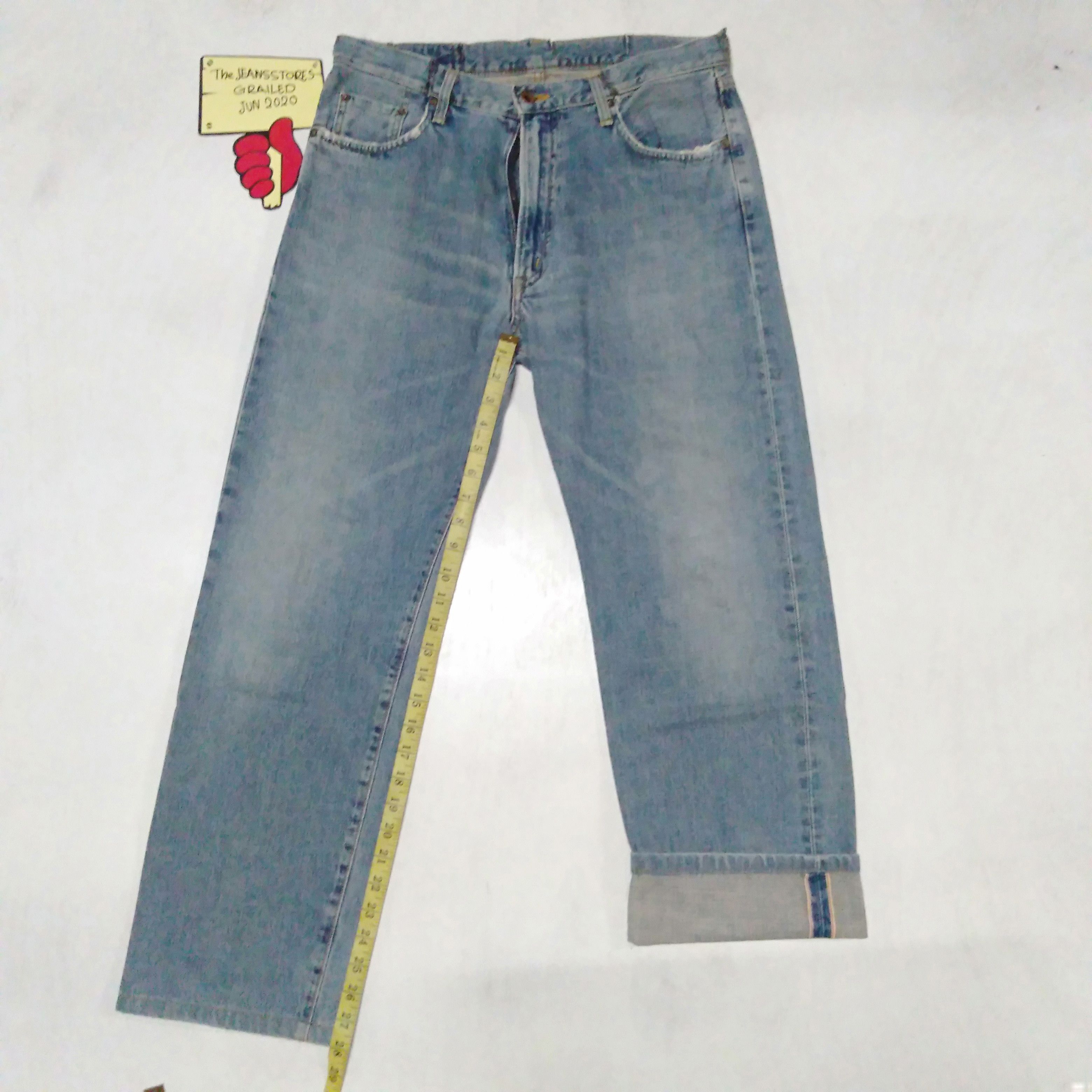 image of Edwin Lot 505Xx Distressed Selvedge Jeans Japan in Blue, Men's (Size 33)