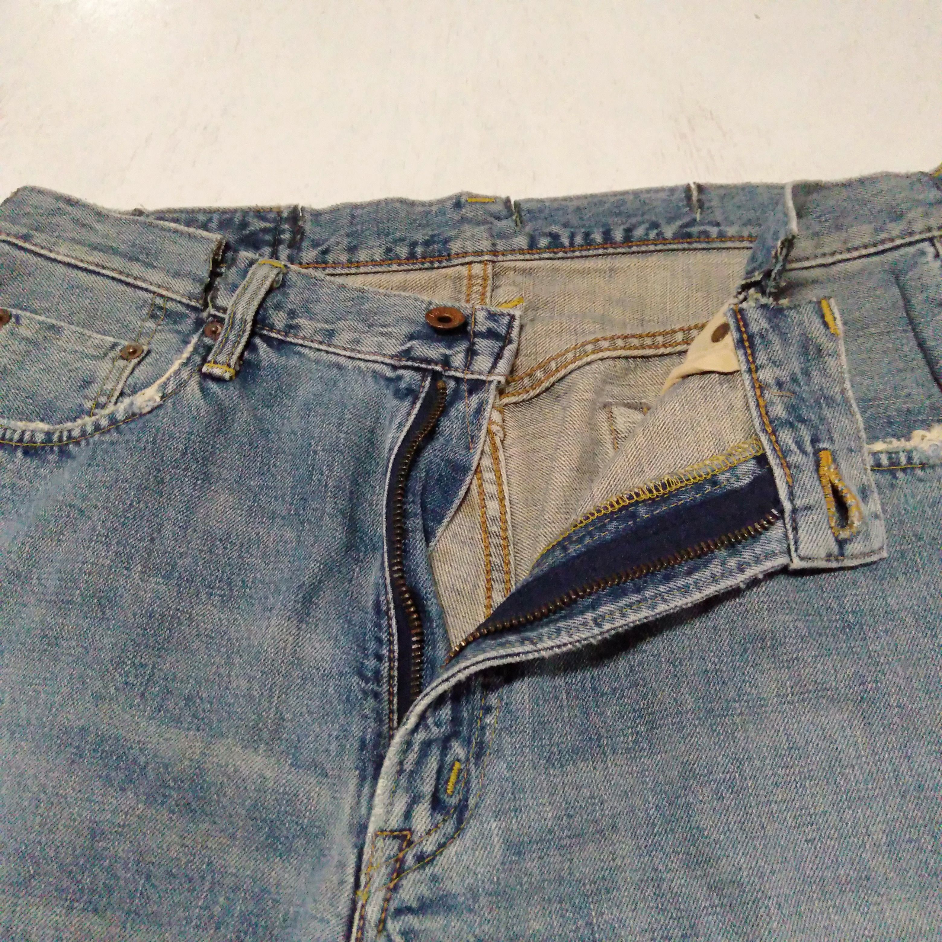 Edwin × Japanese Brand × Vintage vintage Edwin lot 505xx distressed selvedge jeans Japan Size US 33 - 7 Thumbnail
