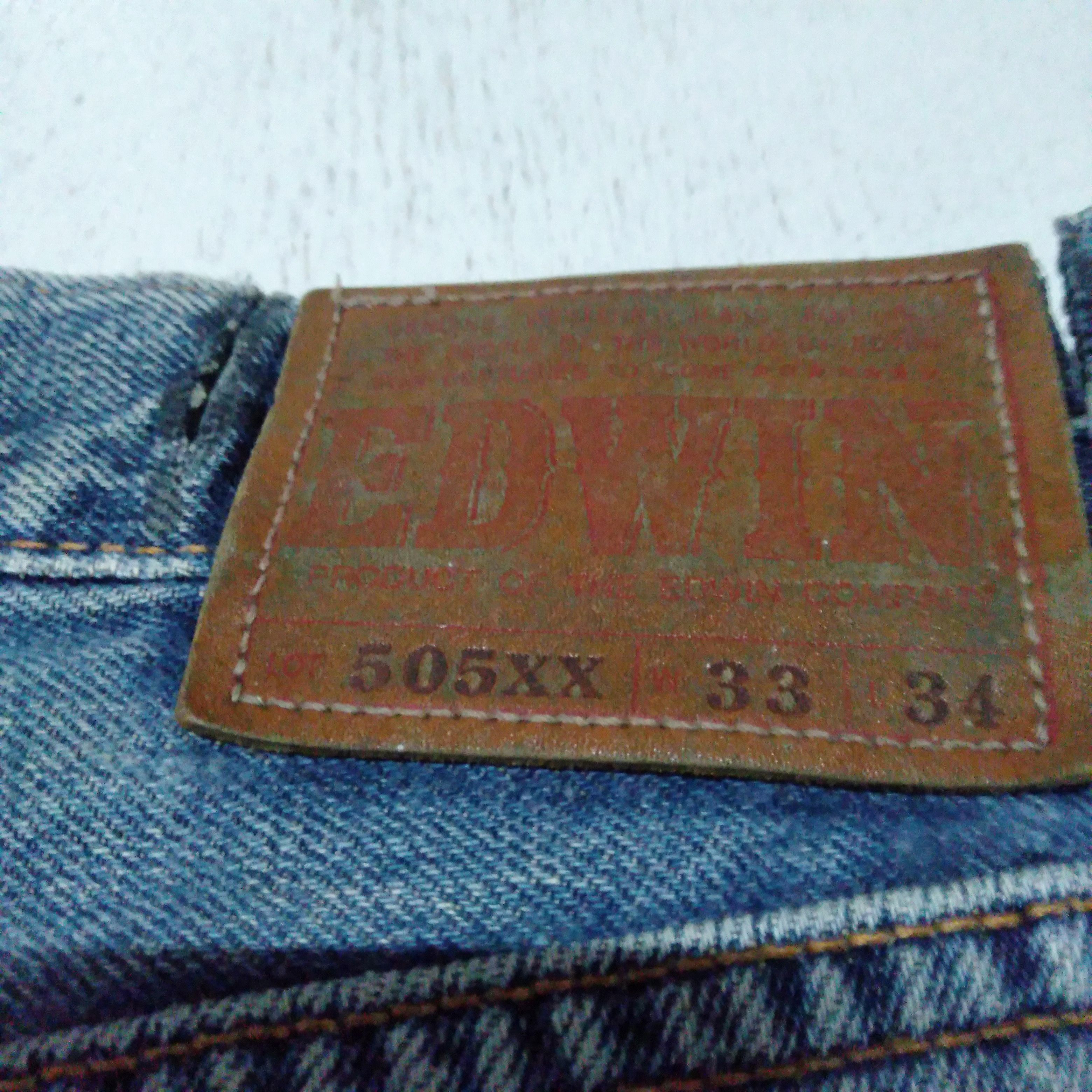 Edwin × Japanese Brand × Vintage vintage Edwin lot 505xx distressed selvedge jeans Japan Size US 33 - 9 Thumbnail