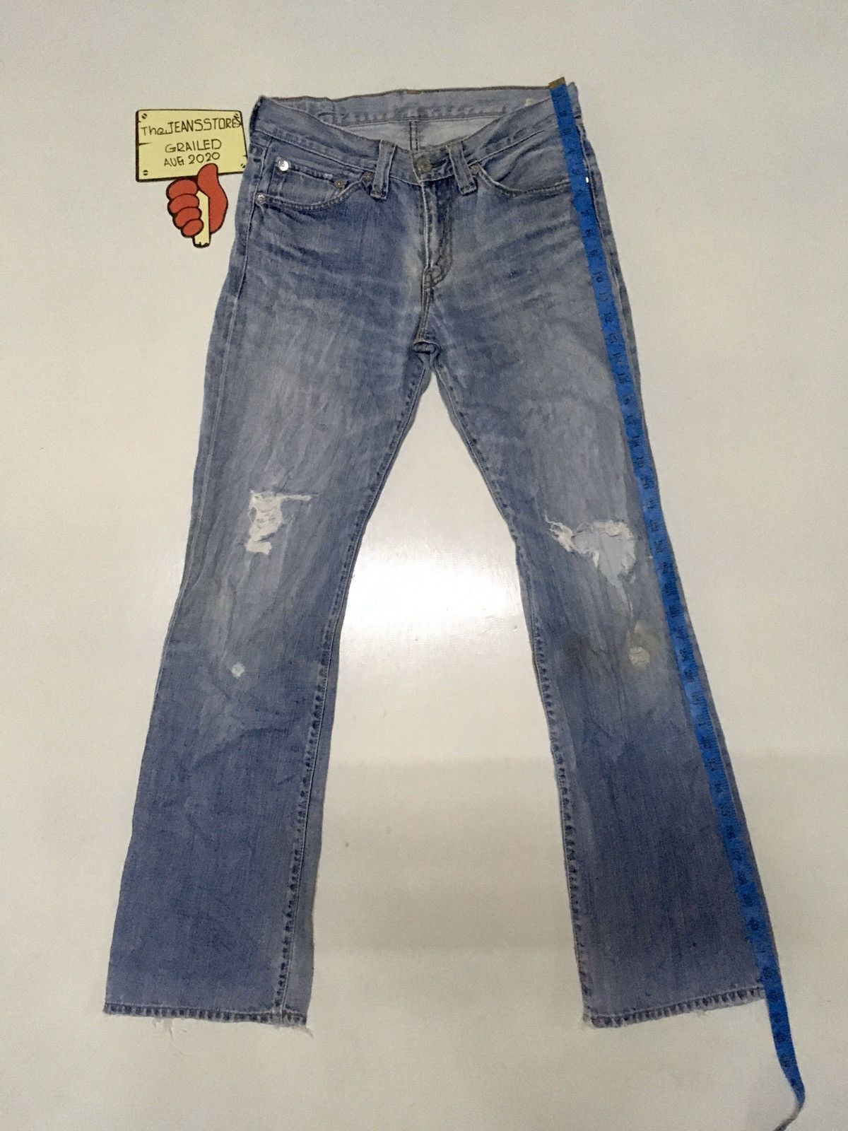 DISCOVERED × Levi's × Vintage FLARED Vintage Levi’s lot 708 distressed blue wash denim Size US 32 / EU 48 - 2 Thumbnail