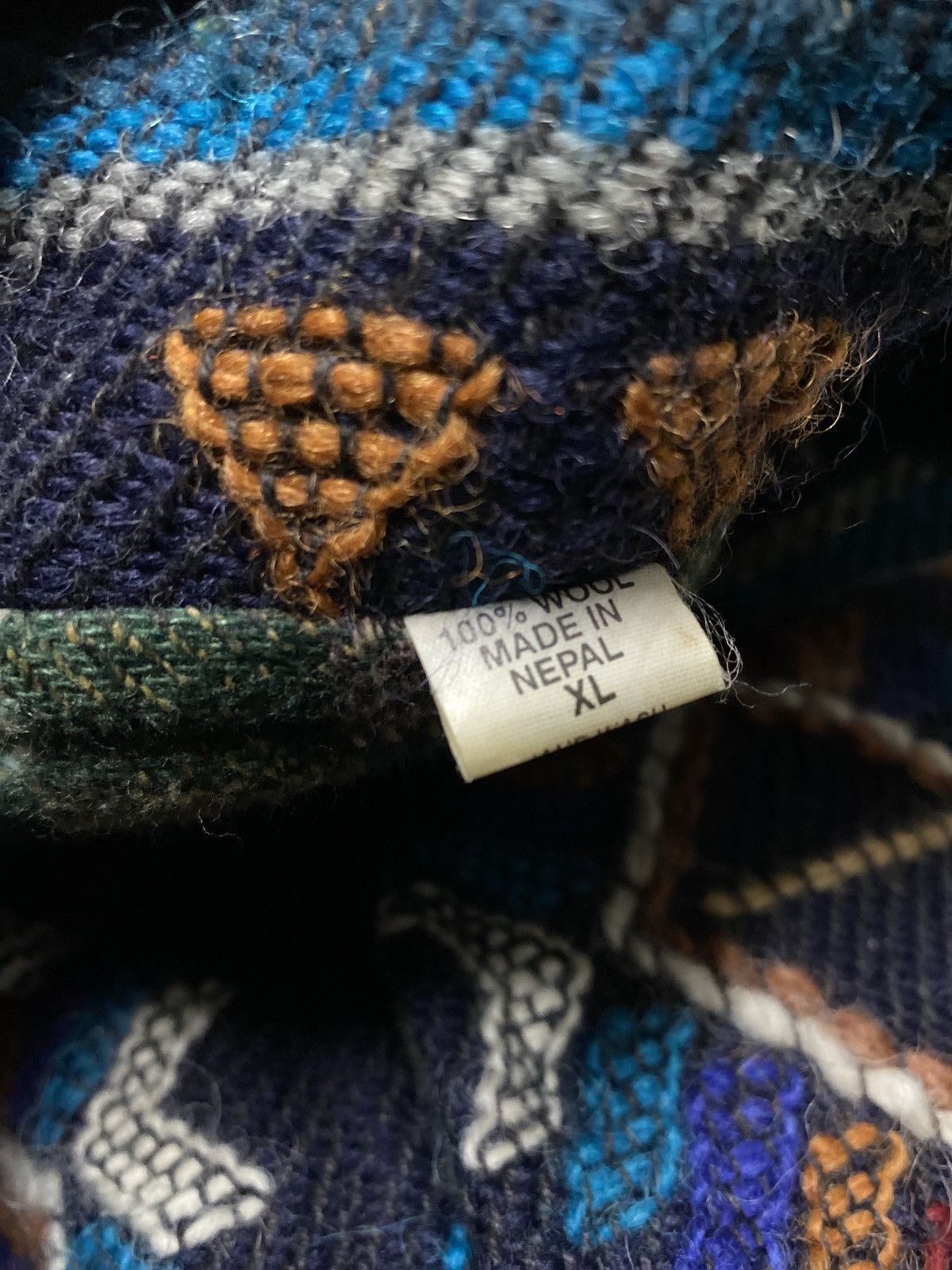 Indigo × Vintage VINTAGE 90’s NOVAJO INDIGO WOOL JACKET INSPIRED KAPITAL Size US XL / EU 56 / 4 - 13 Thumbnail