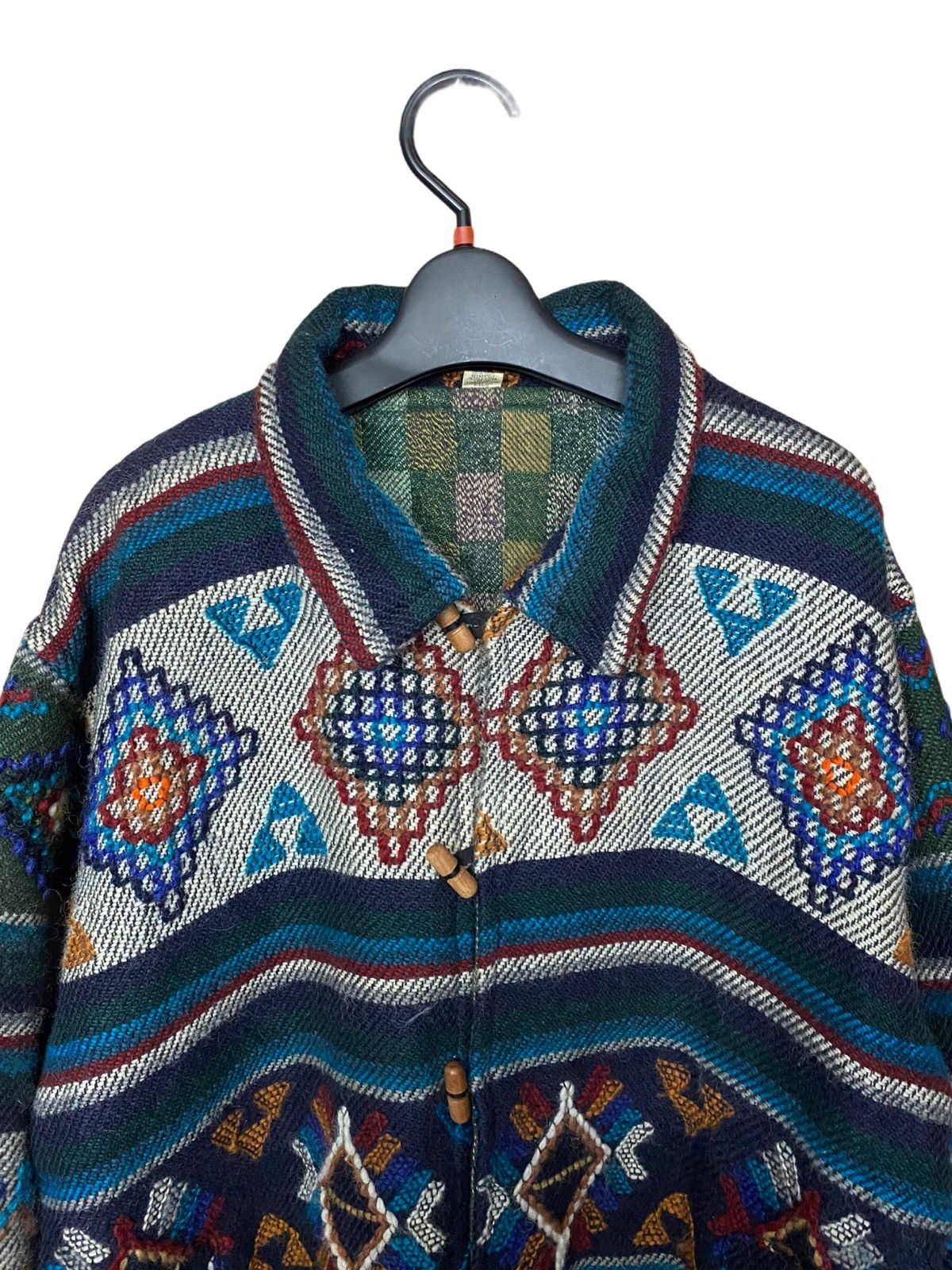 Indigo × Vintage VINTAGE 90’s NOVAJO INDIGO WOOL JACKET INSPIRED KAPITAL Size US XL / EU 56 / 4 - 4 Thumbnail