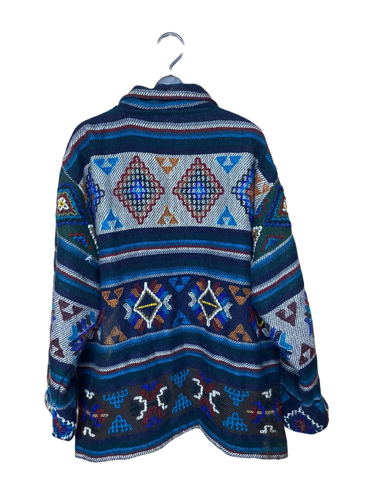 Indigo × Vintage VINTAGE 90’s NOVAJO INDIGO WOOL JACKET INSPIRED KAPITAL Size US XL / EU 56 / 4 - 6 Thumbnail