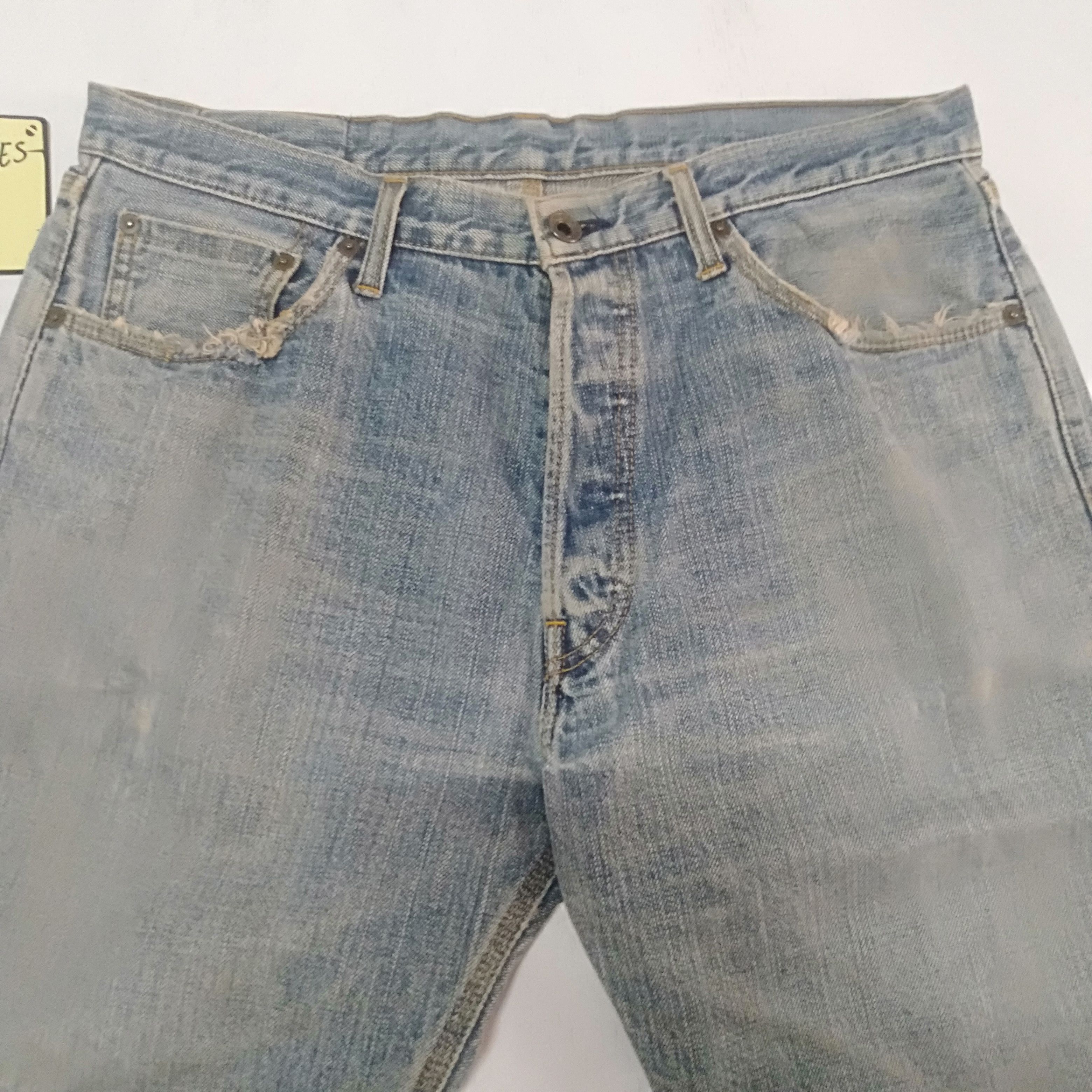 Japanese Brand × Vintage vintage selvedge srg®™ srgstg blue wash distressed denim Size US 35 - 4 Thumbnail