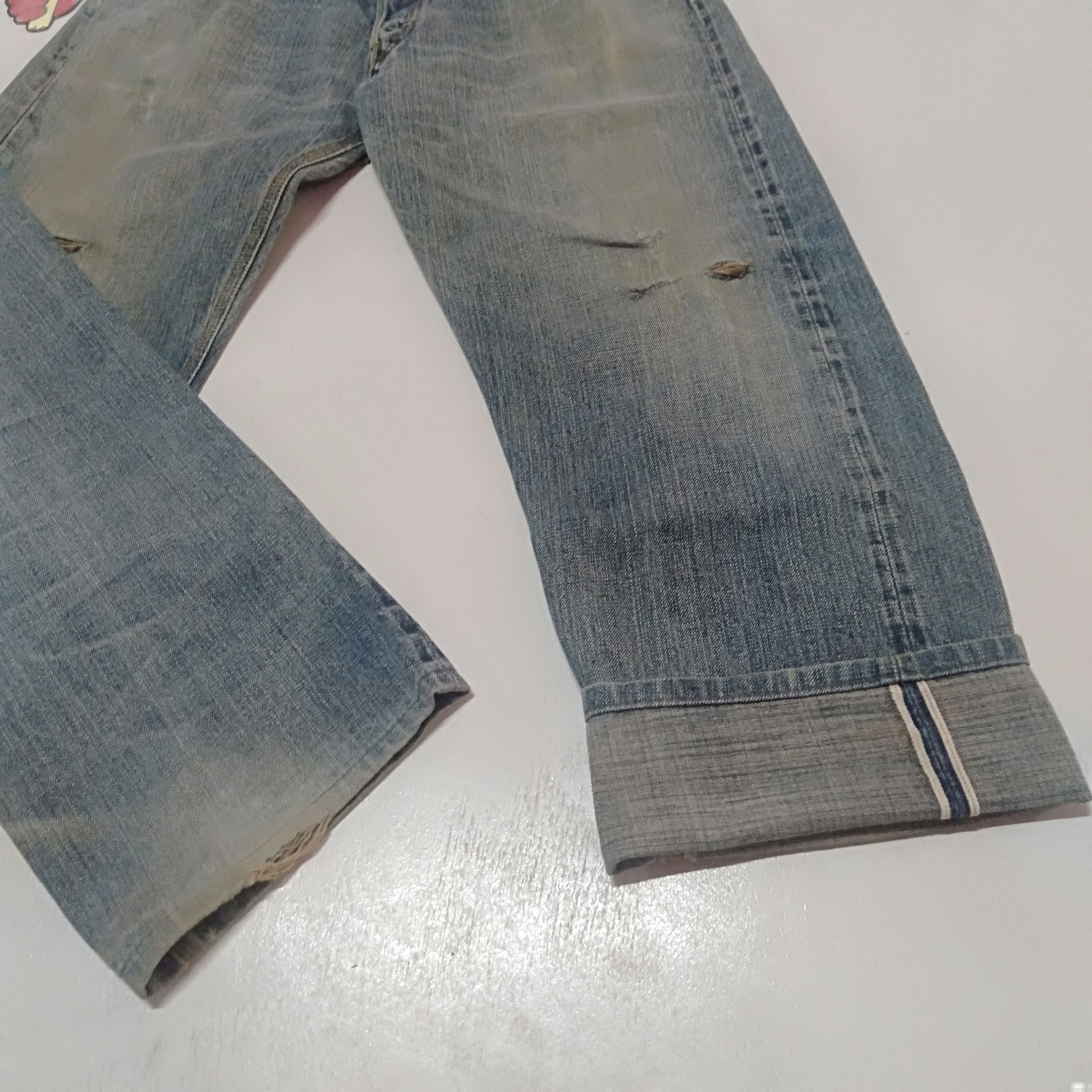 Japanese Brand × Vintage vintage selvedge srg®™ srgstg blue wash distressed denim Size US 35 - 6 Thumbnail