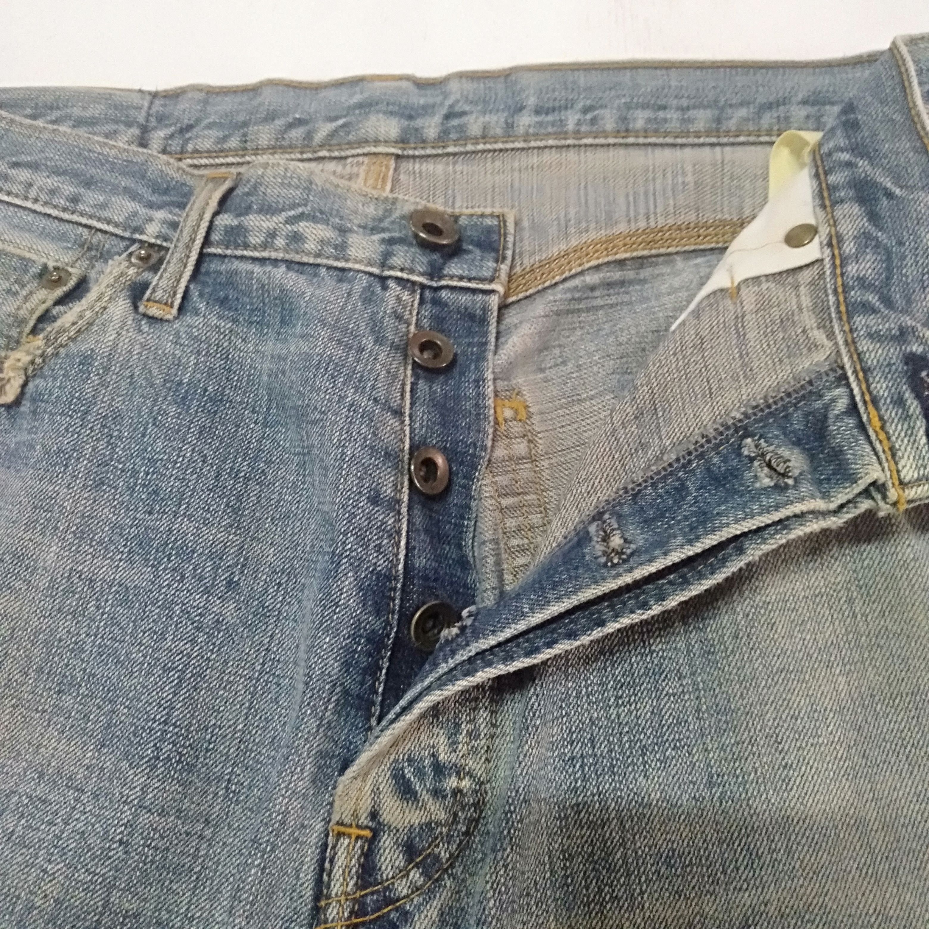 Japanese Brand × Vintage vintage selvedge srg®™ srgstg blue wash distressed denim Size US 35 - 7 Thumbnail