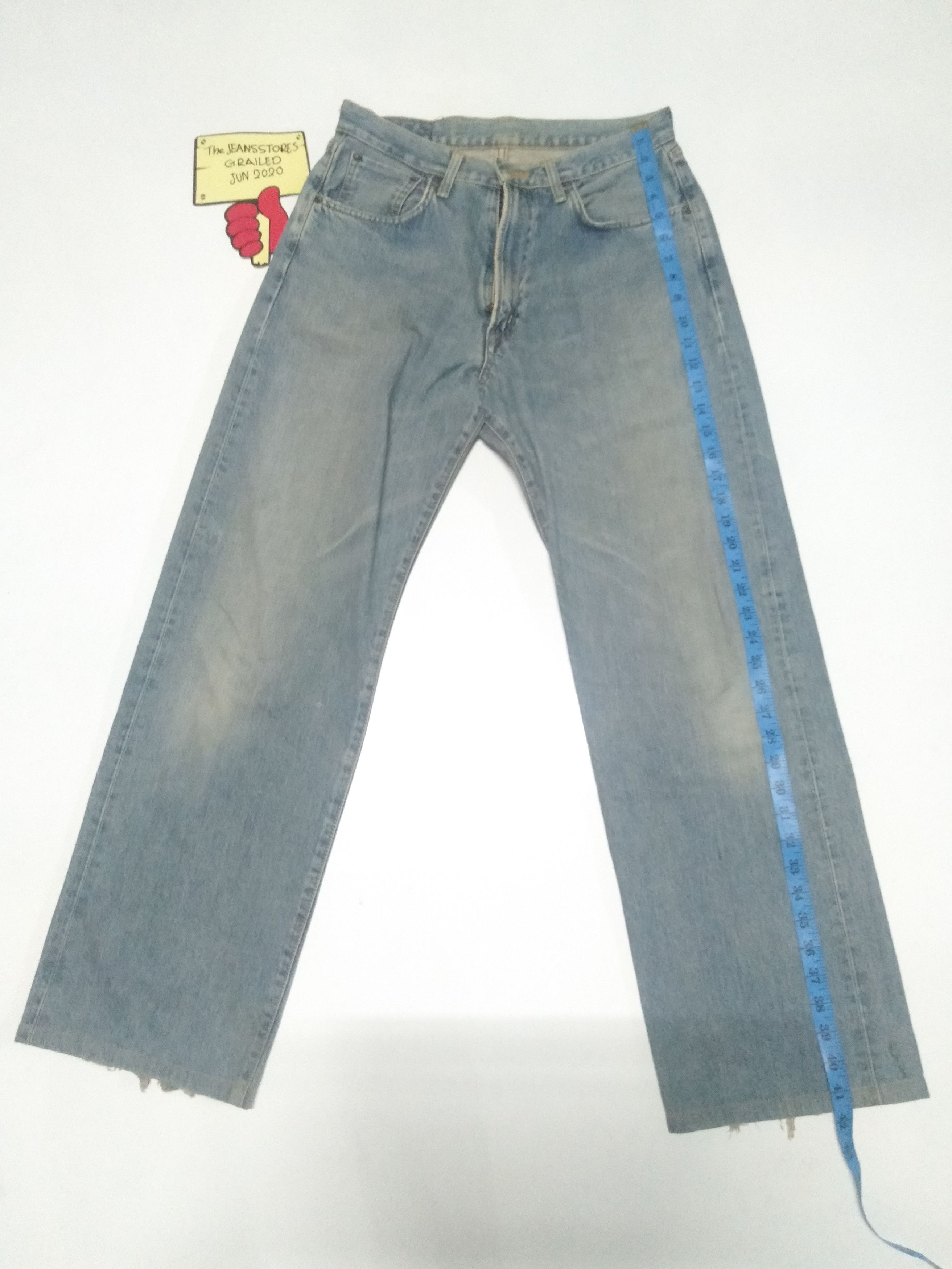 Edwin × Vintage vintage selvedge Edwin 505 blue wash distressed denim Size US 31 - 1 Thumbnail