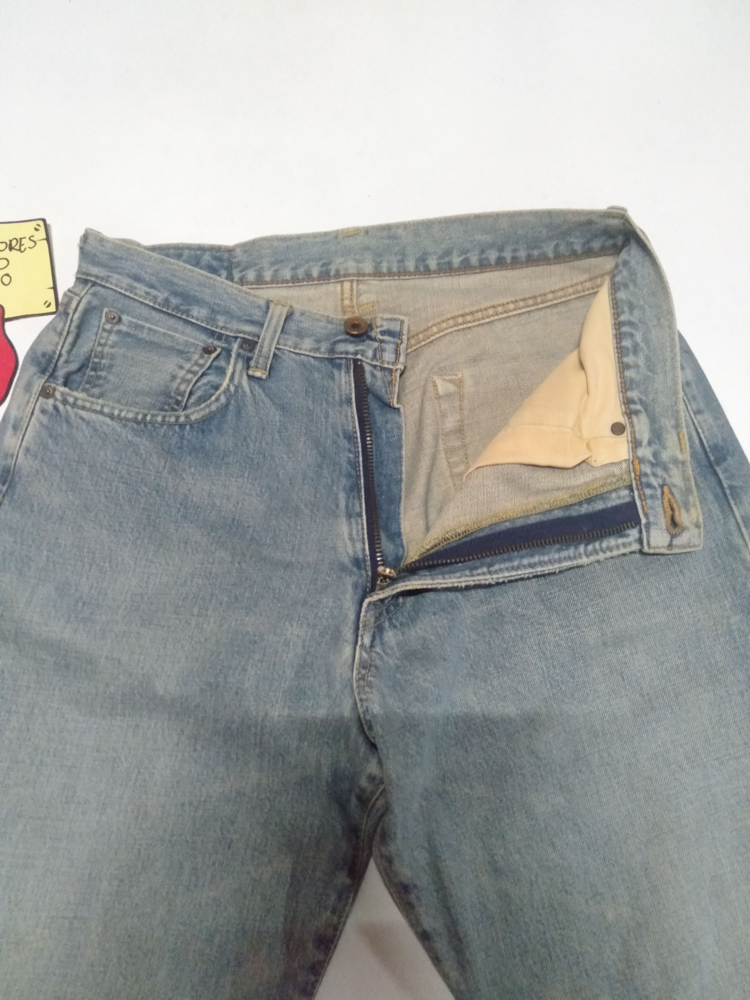 Edwin × Vintage vintage selvedge Edwin 505 blue wash distressed denim Size US 31 - 5 Thumbnail