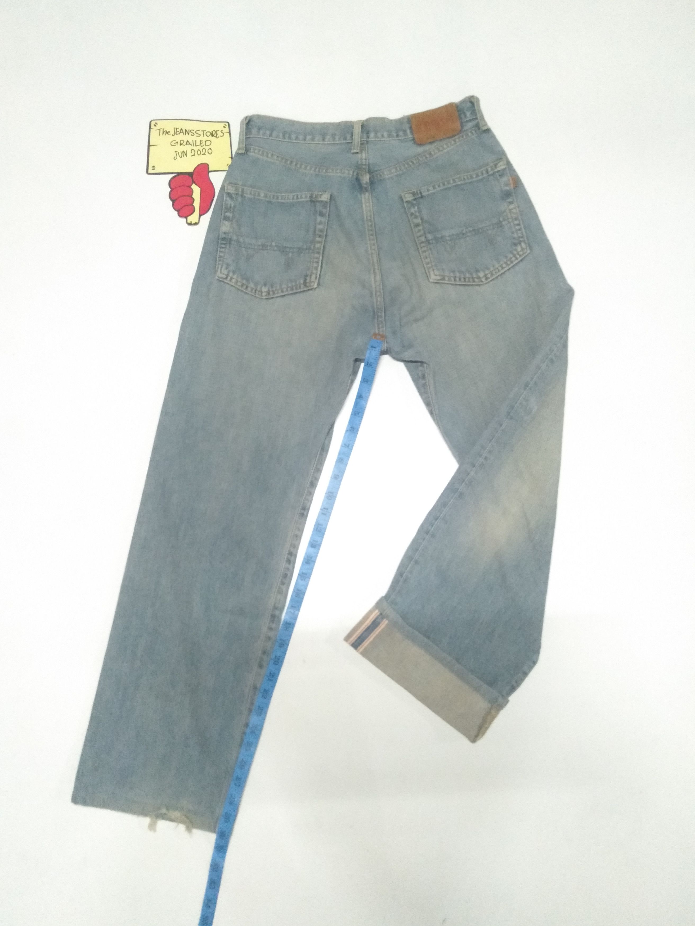 Edwin × Vintage vintage selvedge Edwin 505 blue wash distressed denim Size US 31 - 2 Thumbnail