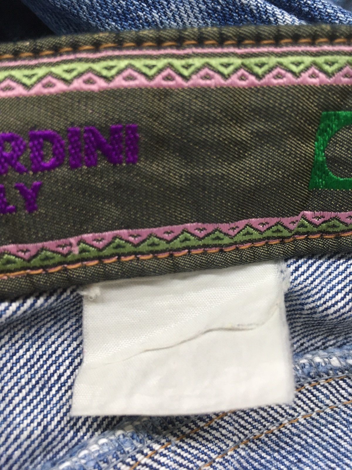 Designer × Vintage Gherardini italy embroidery blue wash distressed denim Size US 30 / EU 46 - 11 Thumbnail