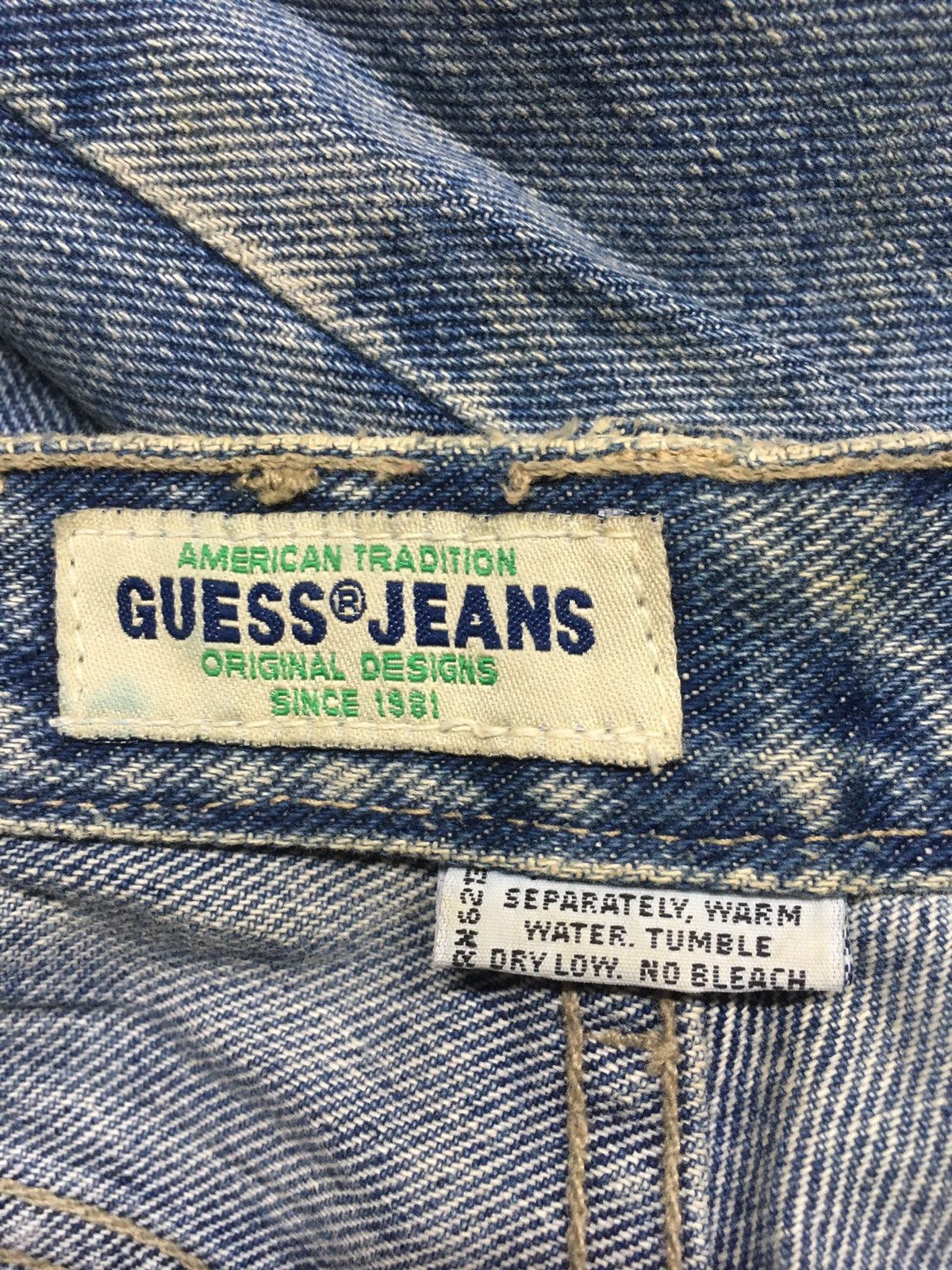 Guess × Vintage Vintage 80s guess jeans light blue wash denim Size US 31 - 9 Thumbnail