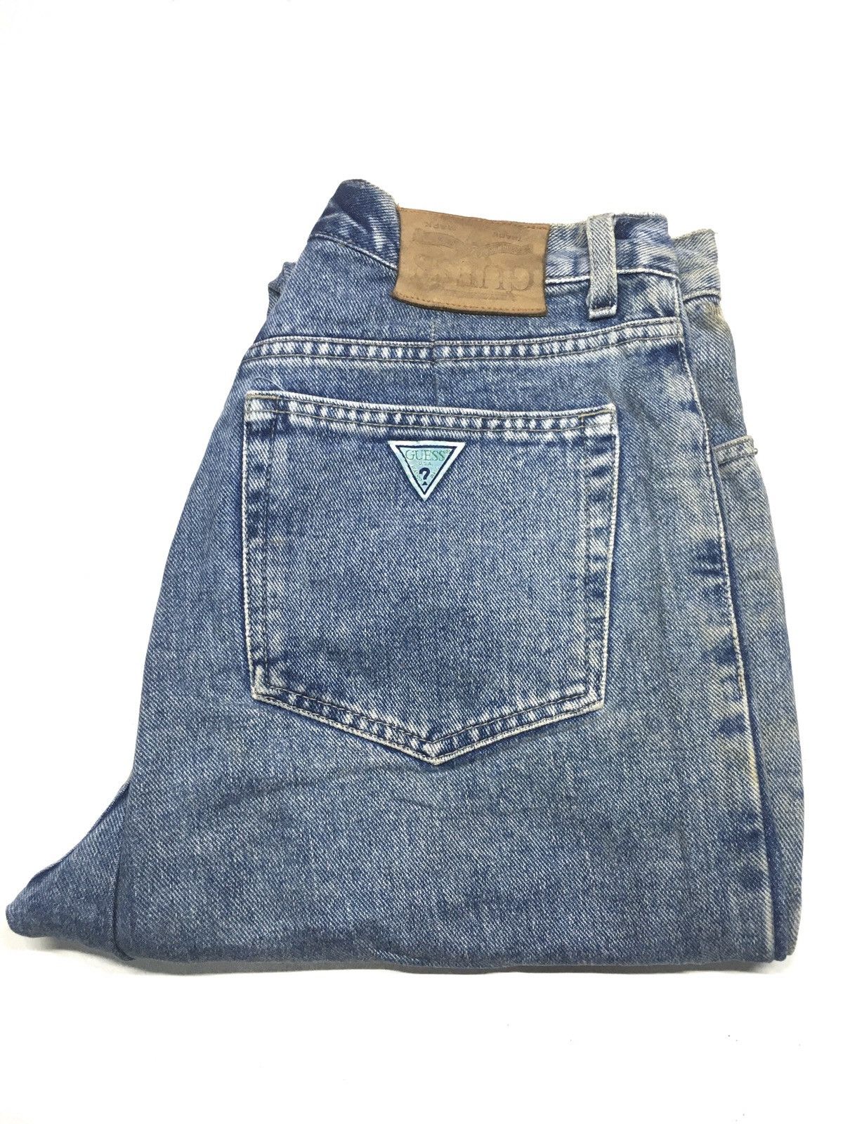 Guess × Vintage Vintage 80s guess jeans light blue wash denim Size US 31 - 1 Thumbnail