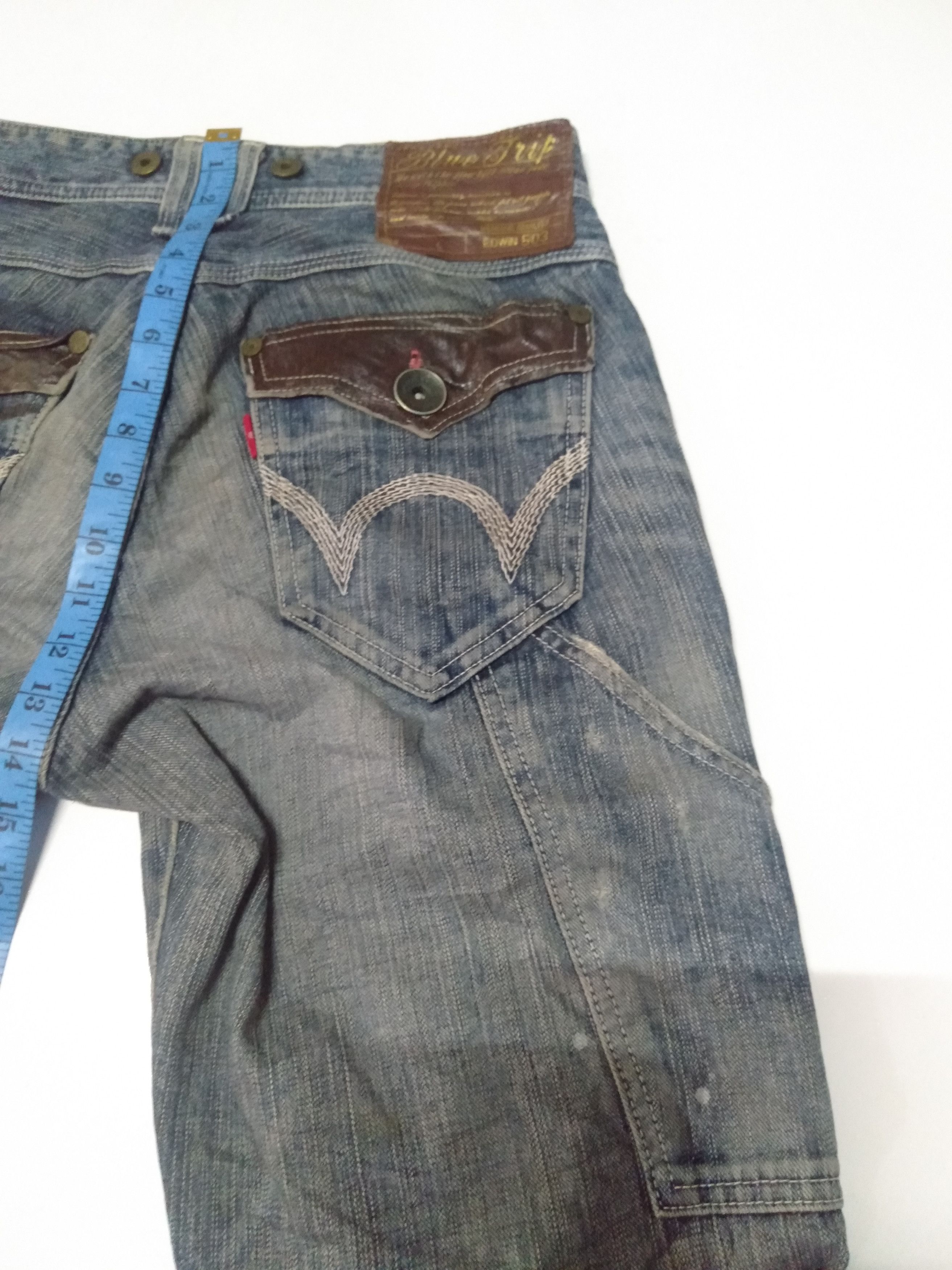 Edwin × Vintage vintage Edwin lot 503 distressed blue wash denim Size US 32 / EU 48 - 8 Thumbnail