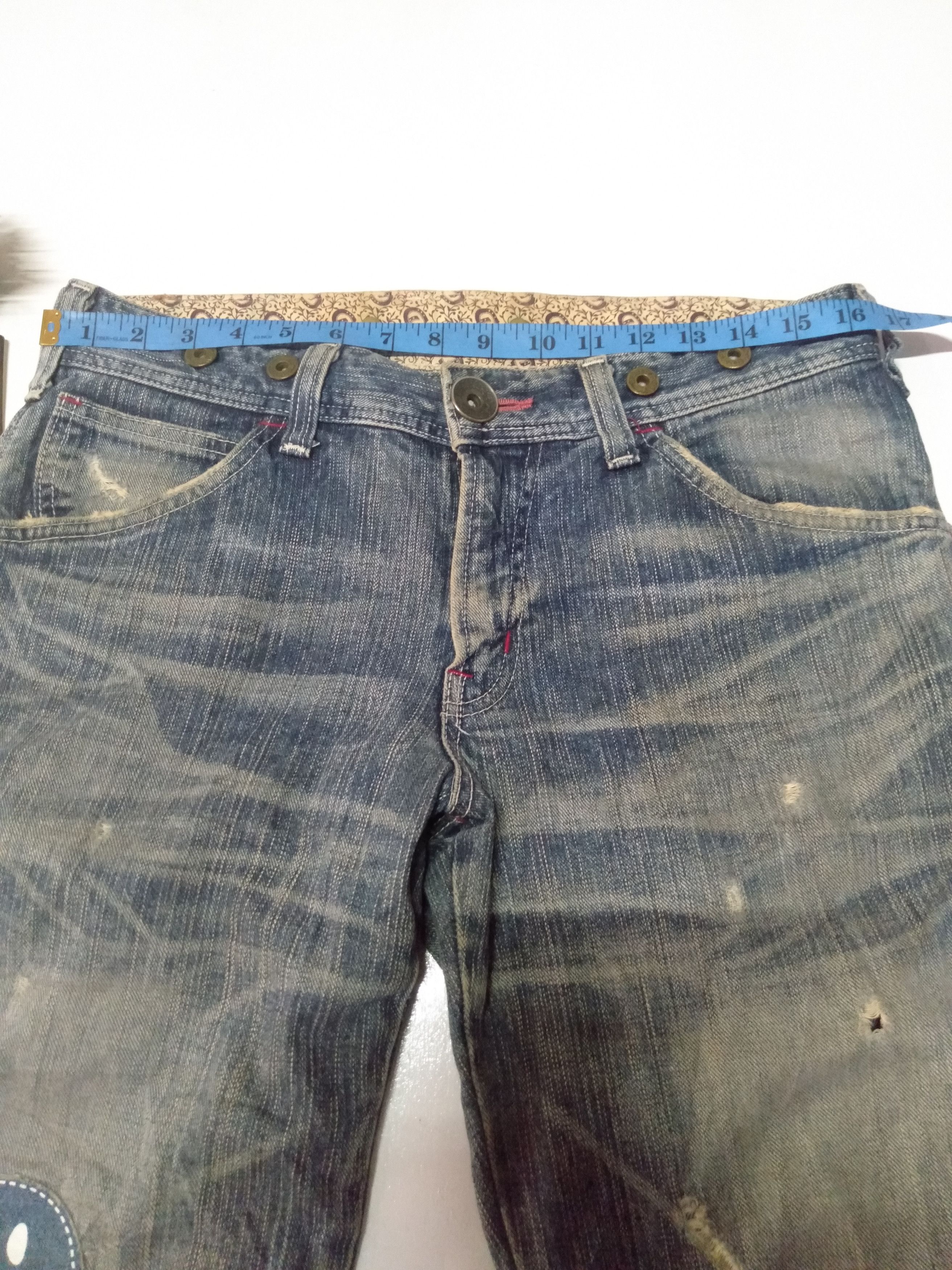 Edwin × Vintage vintage Edwin lot 503 distressed blue wash denim Size US 32 / EU 48 - 3 Thumbnail