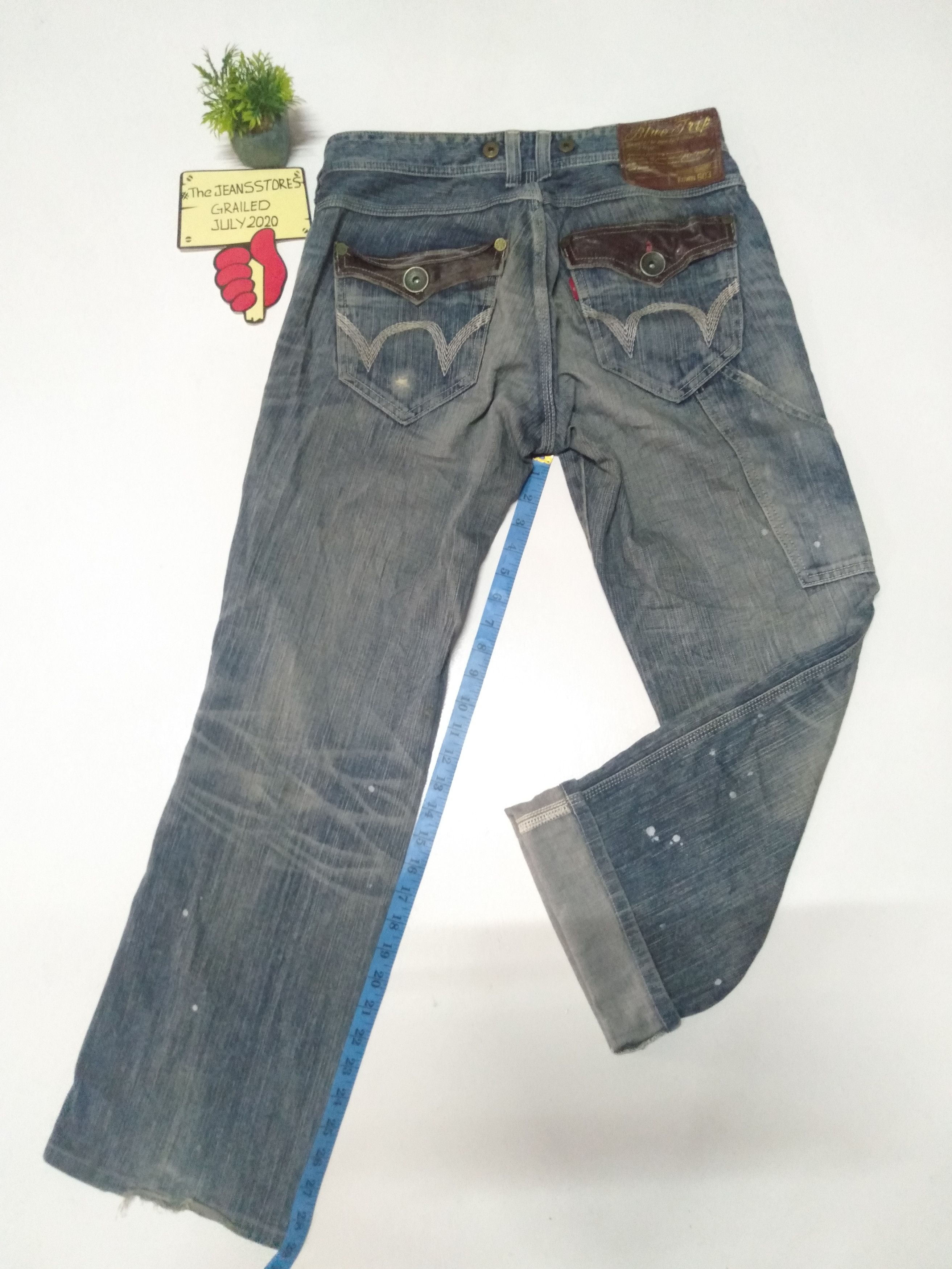 Edwin × Vintage vintage Edwin lot 503 distressed blue wash denim Size US 32 / EU 48 - 1 Thumbnail