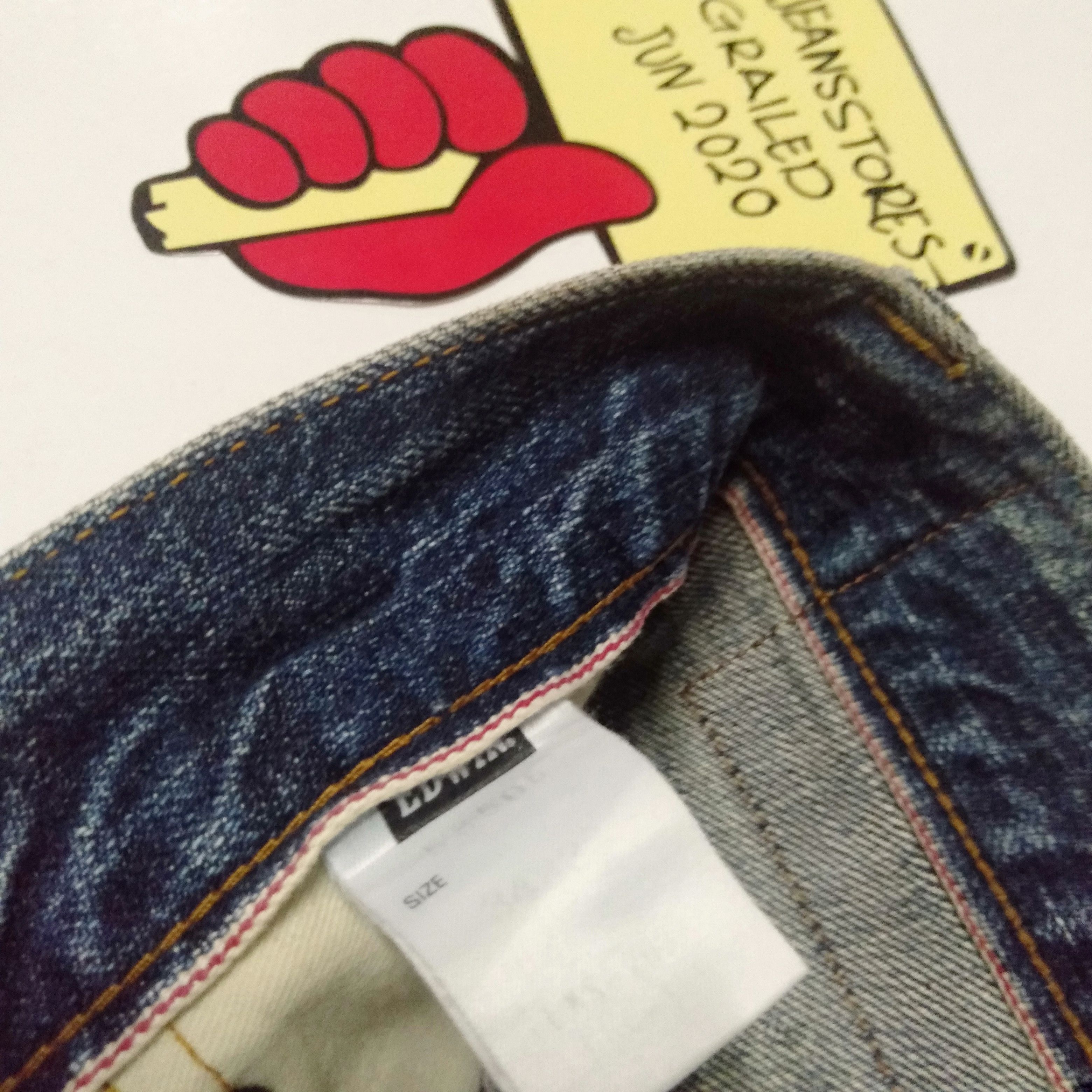 Edwin × Vintage vintage selvedge Edwin 505 blue wash distressed denim Size US 34 / EU 50 - 11 Thumbnail
