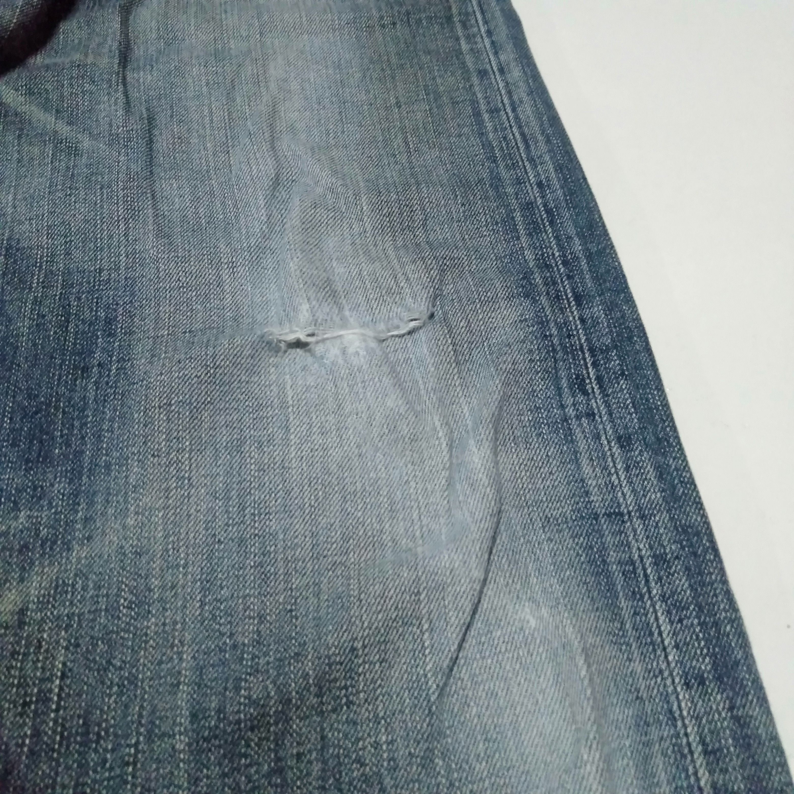 Edwin × Vintage vintage selvedge Edwin 505 blue wash distressed denim Size US 34 / EU 50 - 8 Thumbnail
