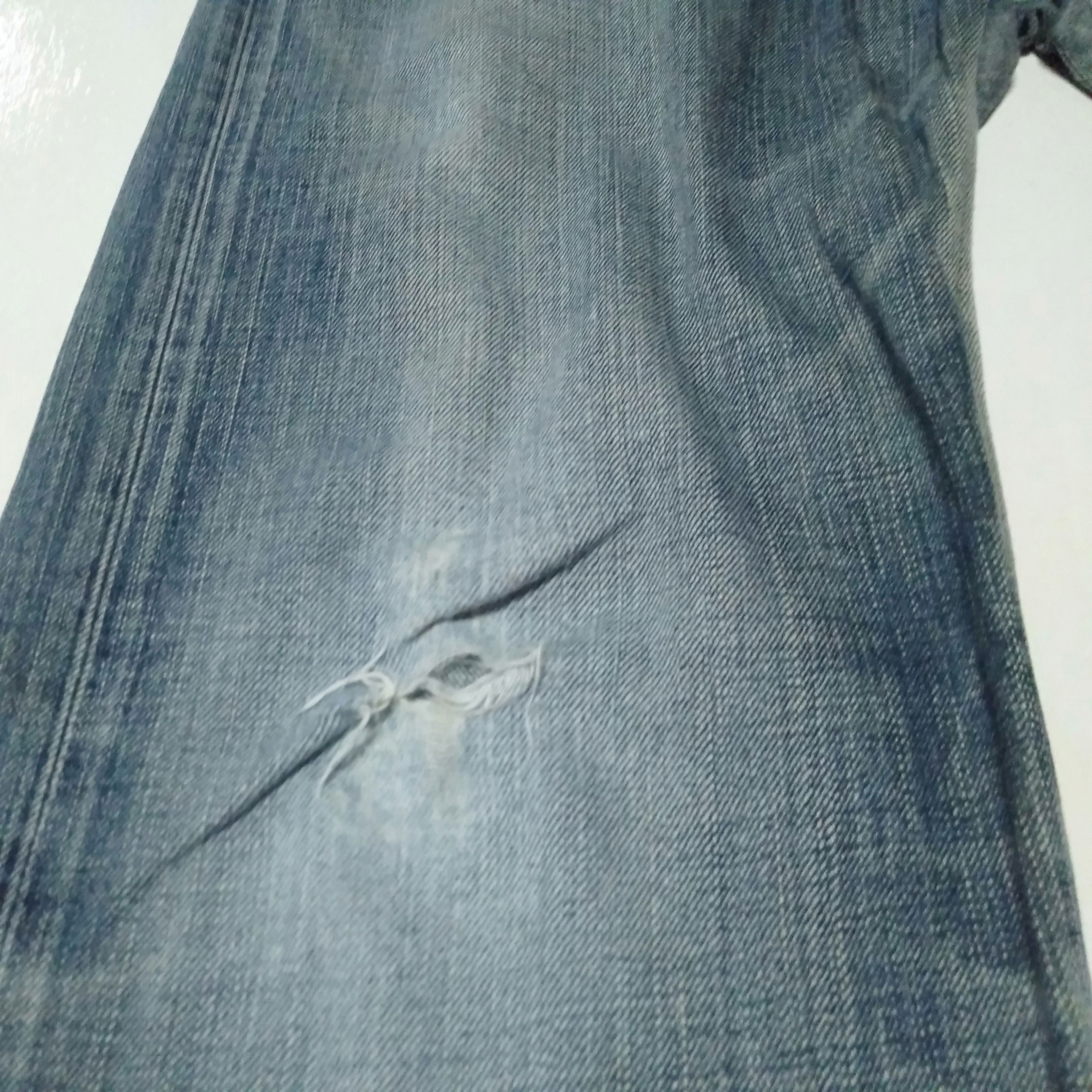Edwin × Vintage vintage selvedge Edwin 505 blue wash distressed denim Size US 34 / EU 50 - 9 Thumbnail