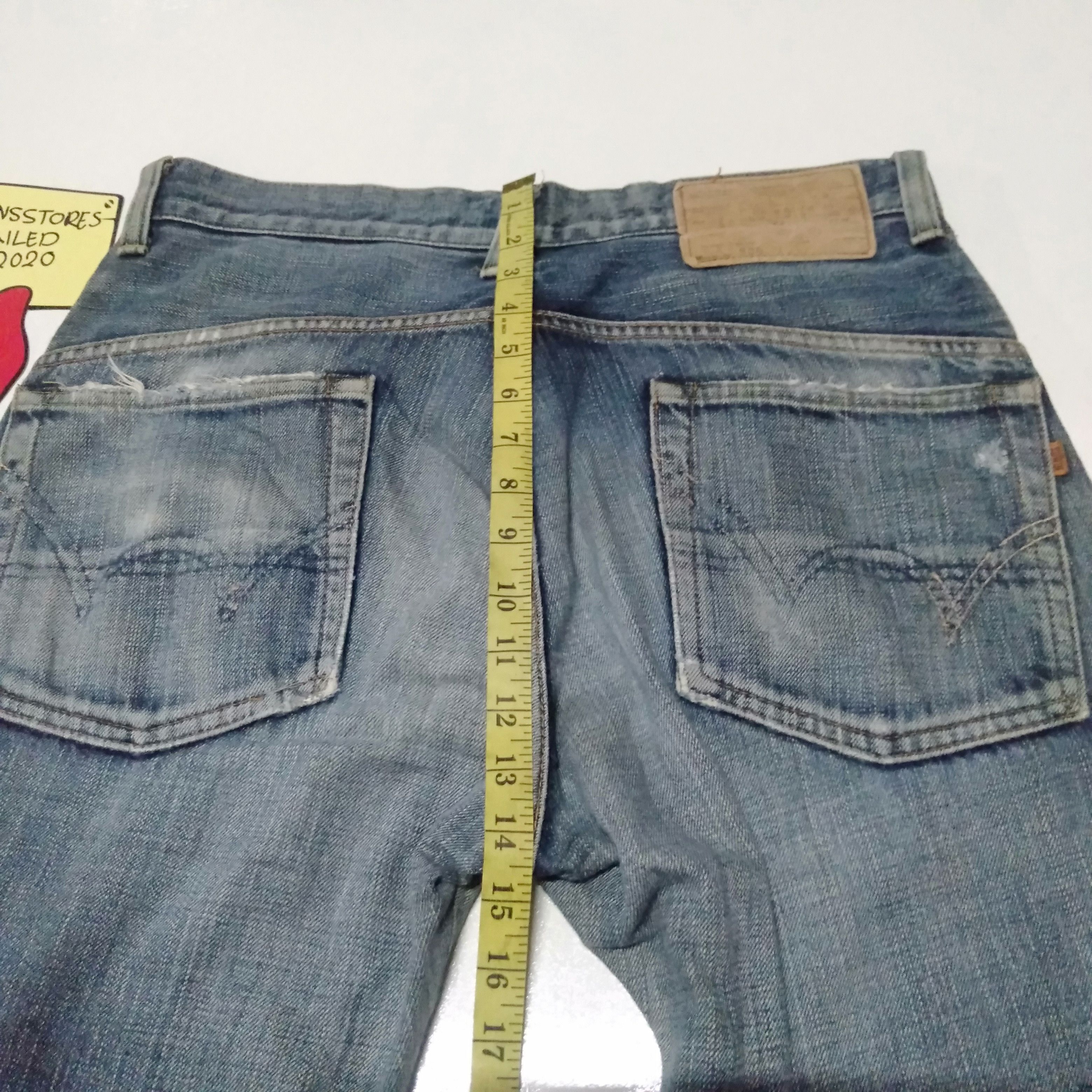 Edwin × Vintage vintage selvedge Edwin 505 blue wash distressed denim Size US 34 / EU 50 - 5 Thumbnail