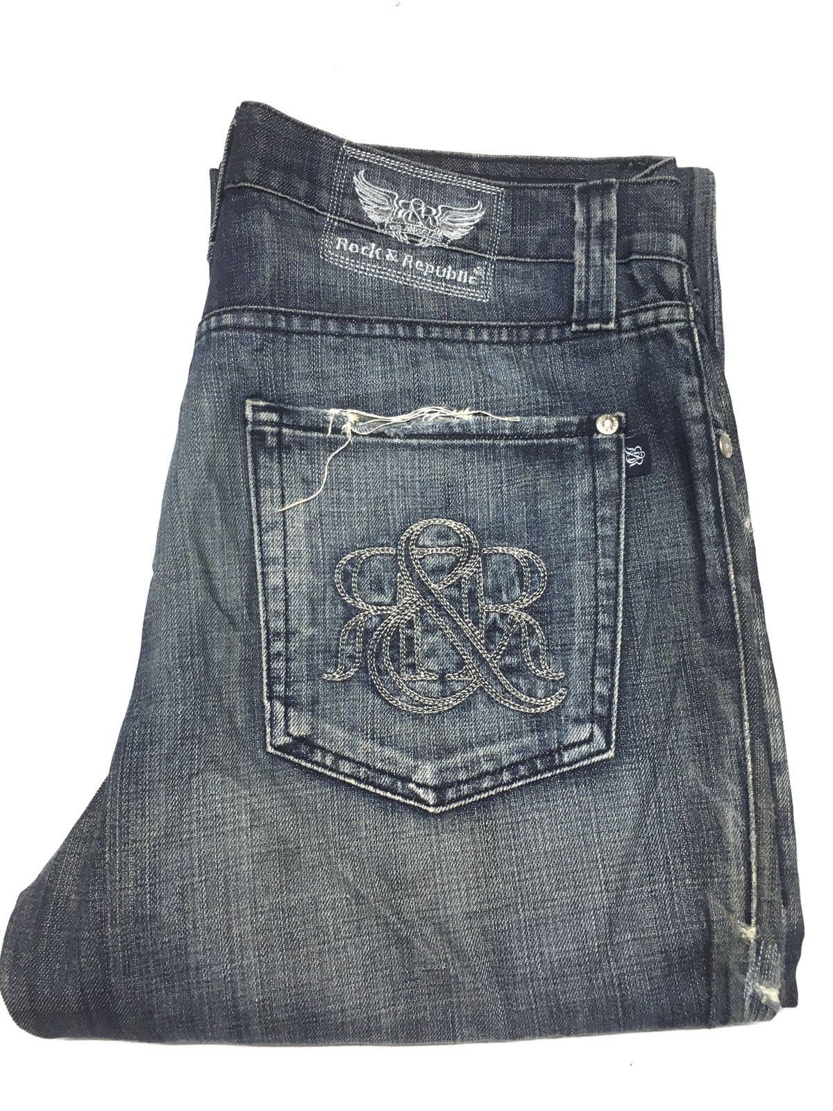 Rock & Republic Rock&republic Los Angeles distressed denim Size US 35 - 1 Thumbnail