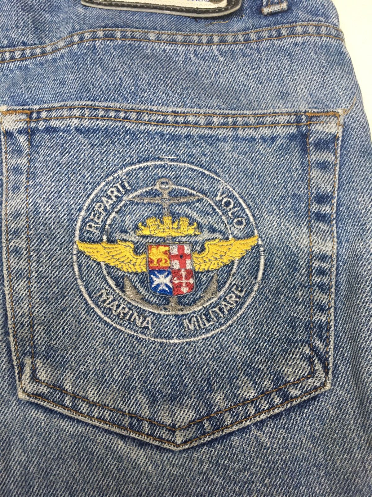 Vintage RARE🔥VINTAGE Armata di mare Italiana militare distresed Size US 32 / EU 48 - 12 Thumbnail