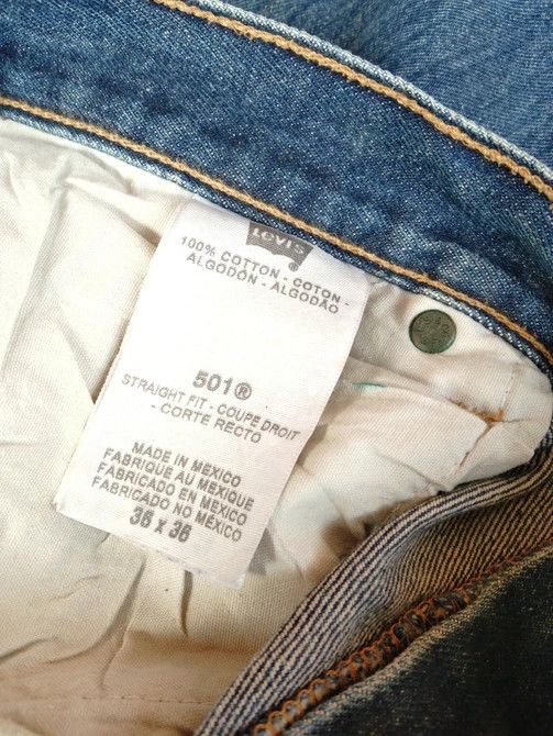 Levi's × Vintage Vintage Levi's 501 Repaired Distressed Jeans 36x36 Size US 36 / EU 52 - 11 Thumbnail