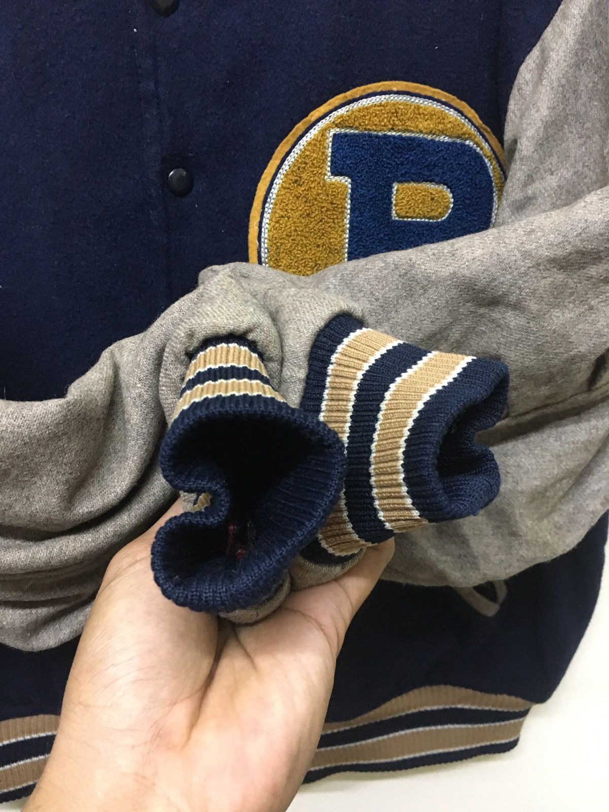 Japanese Brand 🔥Rare🔥Pageboy varsity wool jacket big logo Size US L / EU 52-54 / 3 - 8 Thumbnail
