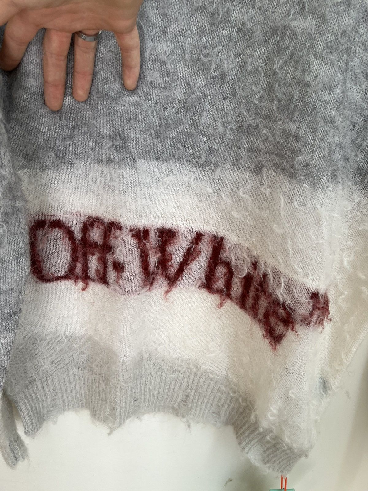Off-White Off White Mohair Knit Sweater Size US M / EU 48-50 / 2 - 3 Thumbnail