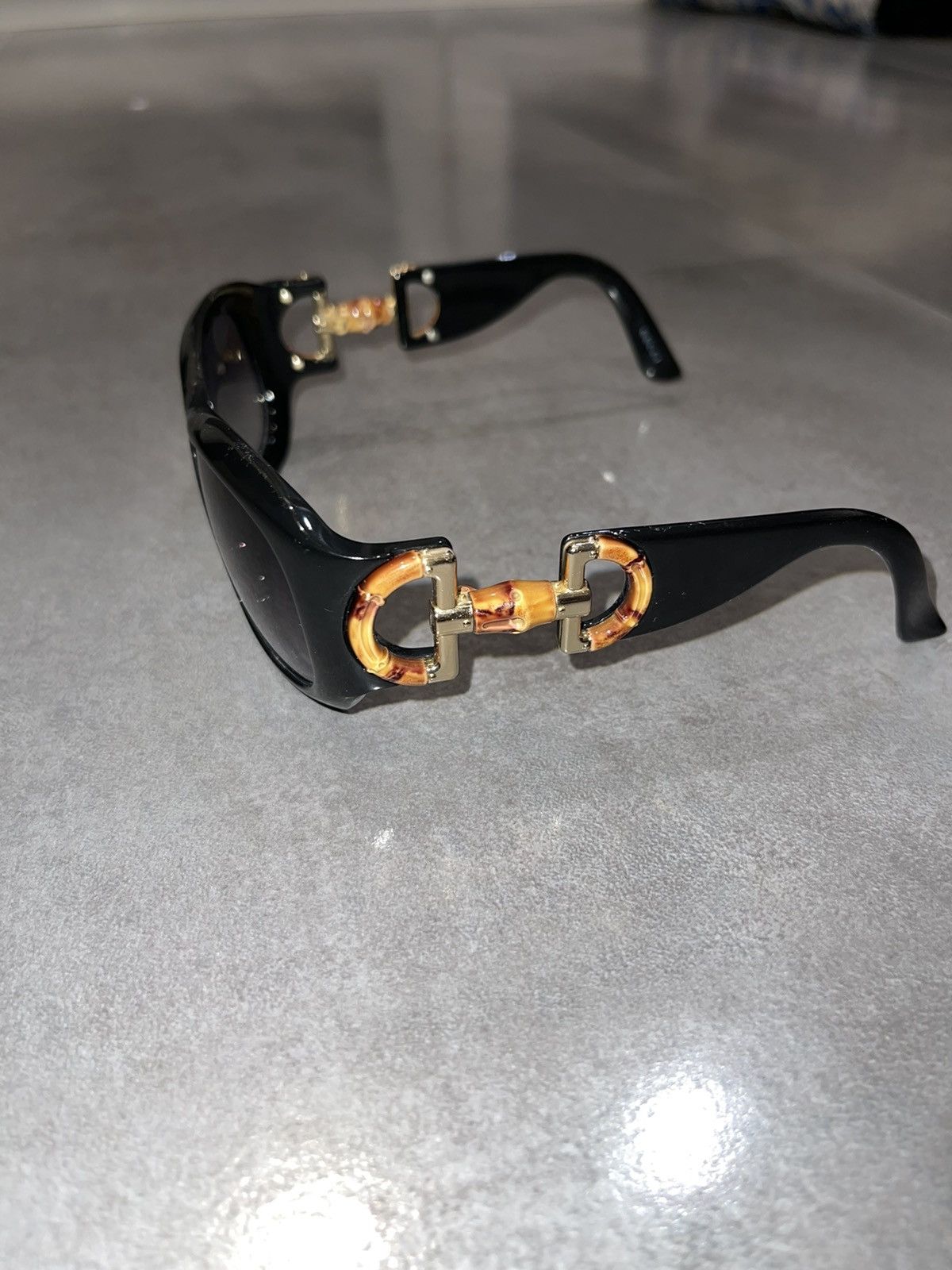 Gucci GG 2970/S Big Logo Horsebit Black Sunglasses