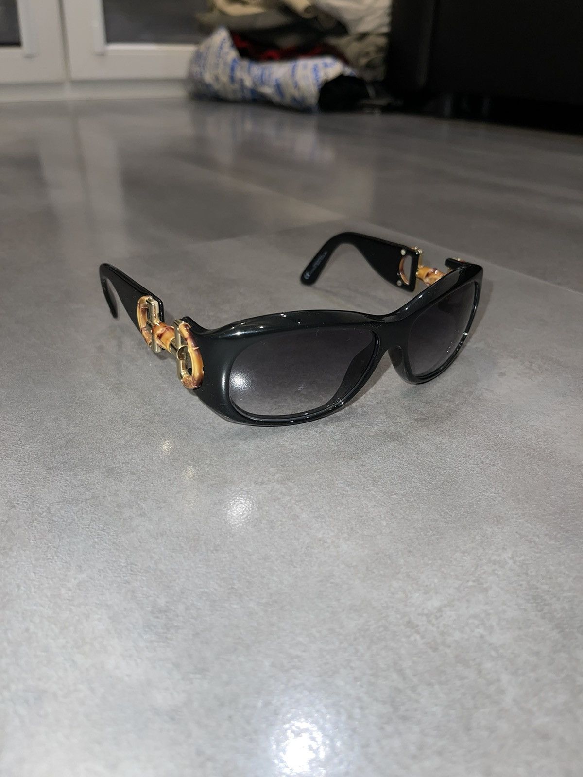 Gucci GG 2970/S Big Logo Horsebit Black Sunglasses