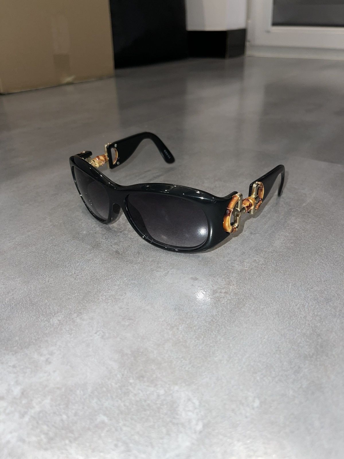 Gucci GG 2970/S Big Logo Horsebit Black Sunglasses