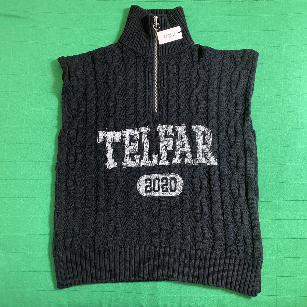 Telfar Cable Knit Sideless Wrap Sweater