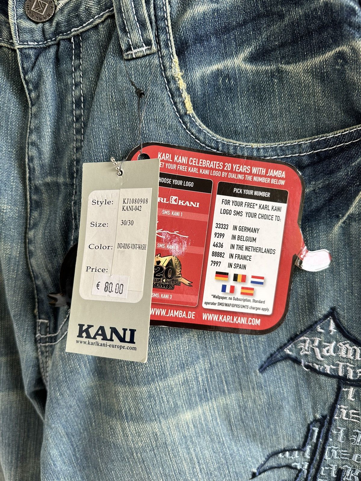 Karl Kani × Vintage 💥 DS 💥 Karl Kani 2009 Old School Baggy Denim Jeans Pants Size US 30 / EU 46 - 7 Thumbnail