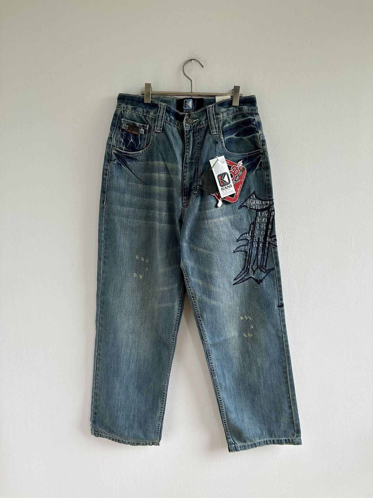 Karl Kani × Vintage 💥 DS 💥 Karl Kani 2009 Old School Baggy Denim Jeans Pants Size US 30 / EU 46 - 2 Thumbnail