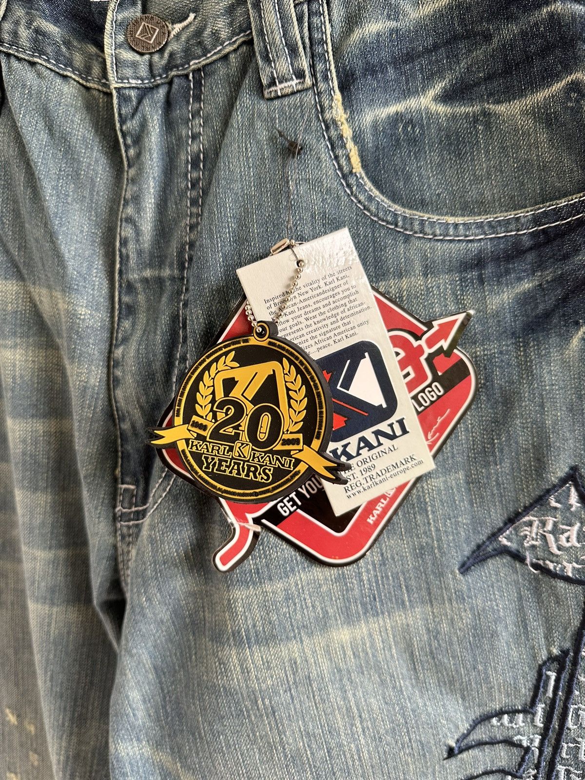 Karl Kani × Vintage 💥 DS 💥 Karl Kani 2009 Old School Baggy Denim Jeans Pants Size US 30 / EU 46 - 6 Thumbnail