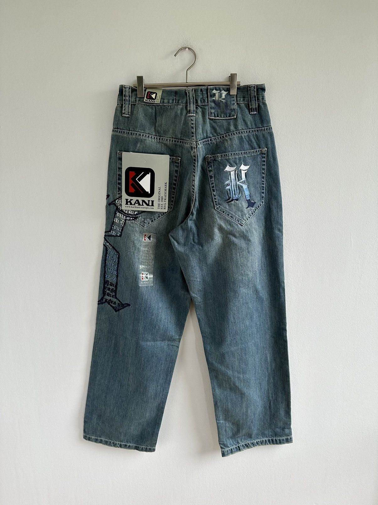 image of Ds Karl Kani 2009 Old School Baggy Denim Jeans Pants in Blue, Men's (Size 30)