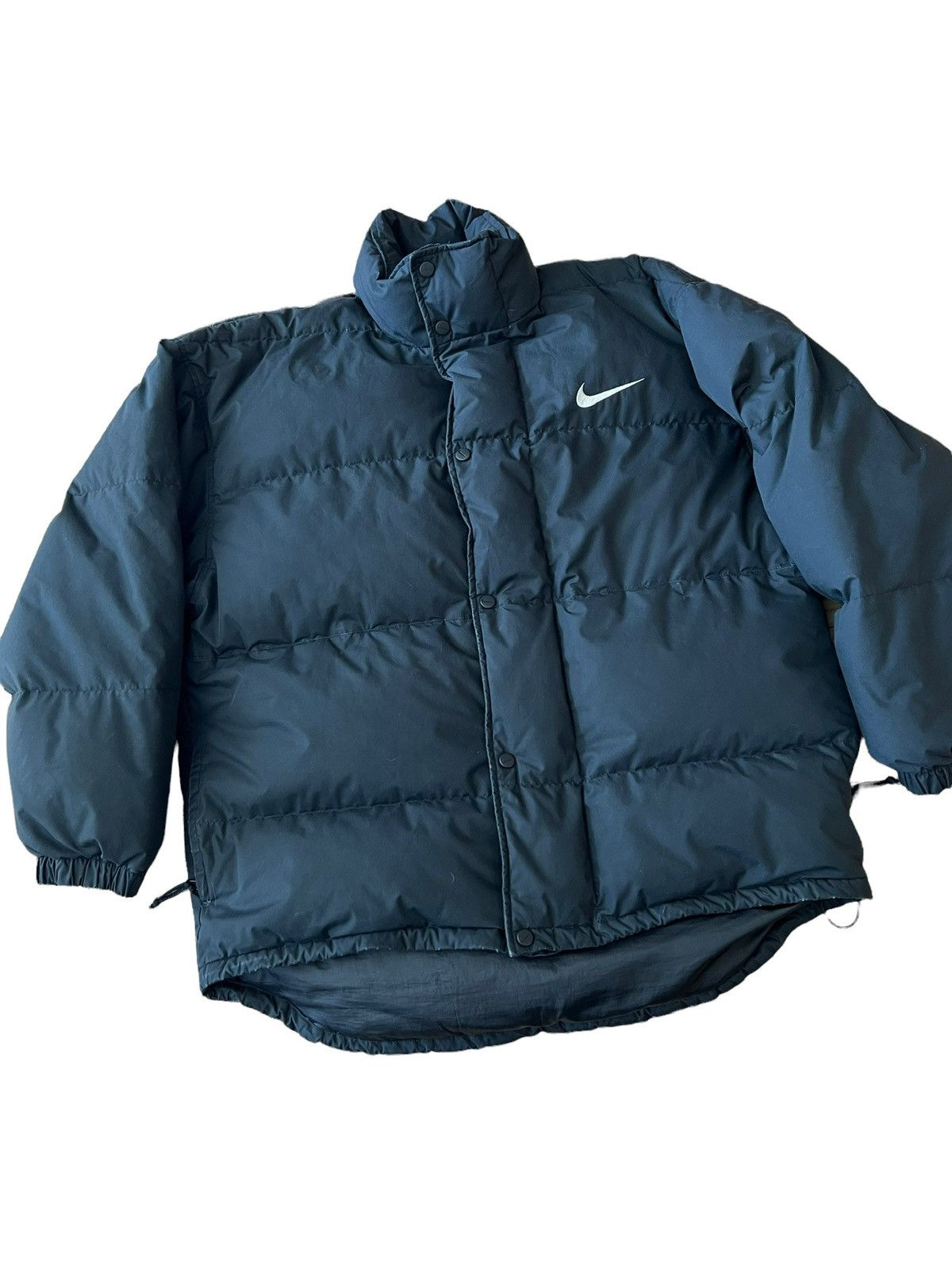 Nike × Vintage Vintage 90s Nike Puffer Down Filled Jacket Drill Rap Rare Size US XL / EU 56 / 4 - 1 Thumbnail