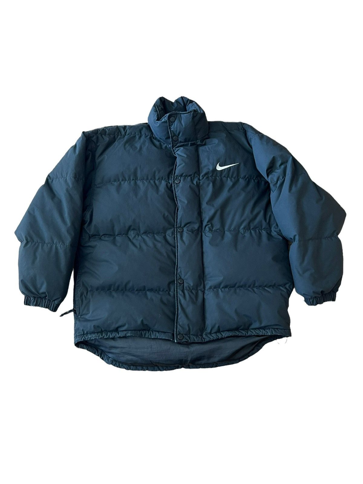 Nike × Vintage Vintage 90s Nike Puffer Down Filled Jacket Drill Rap Rare Size US XL / EU 56 / 4 - 2 Thumbnail