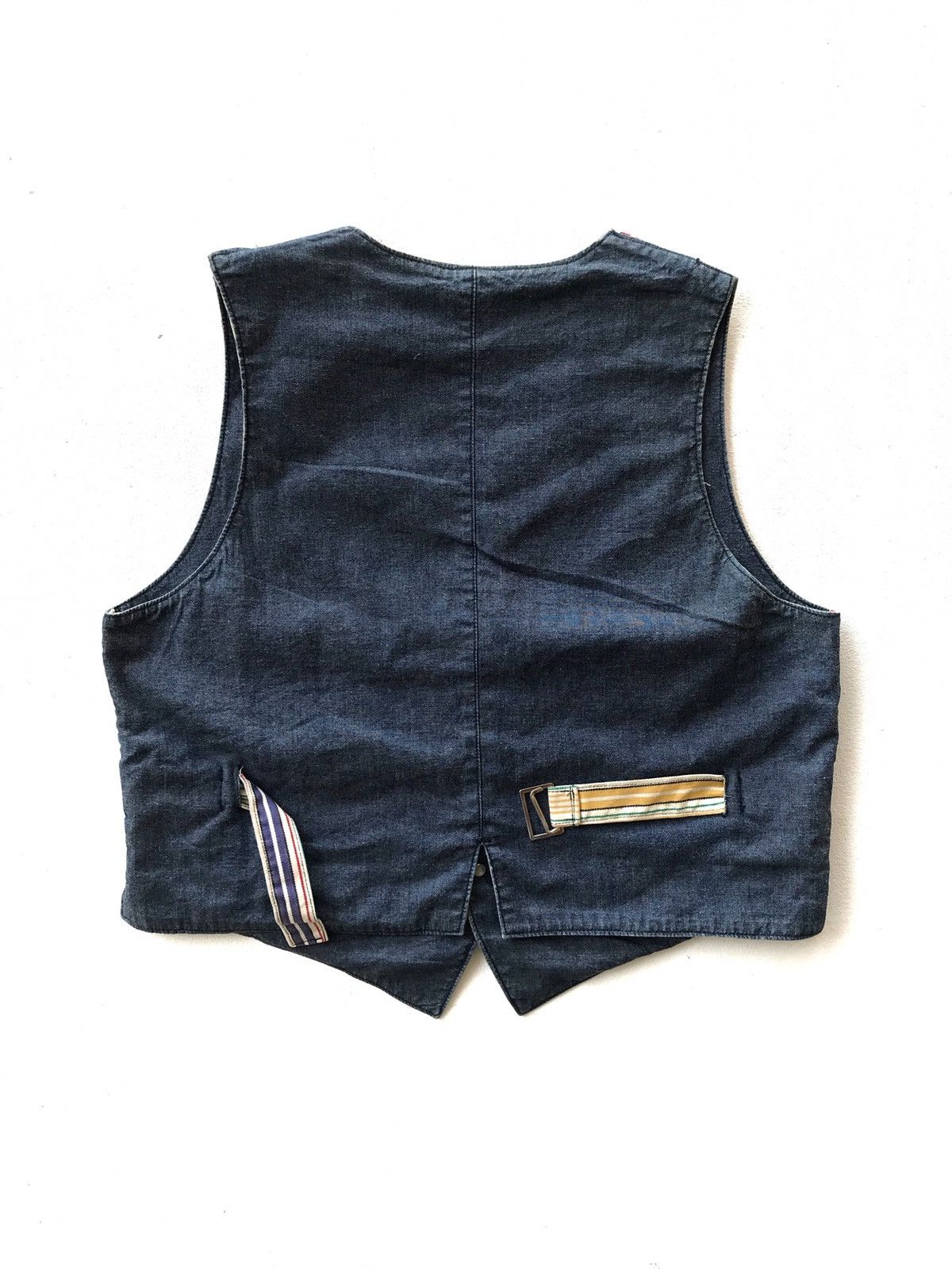 Benetton × United Colors Of Benetton 90’s Reversible Sanforized Cotton Denim Vest Size US S / EU 44-46 / 1 - 6 Thumbnail
