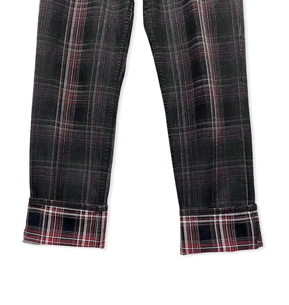 Edition Japan RARE🔥LEVI’S Punk Smoke Tartan Plaid Denim Slim Fit Size US 32 / EU 48 - 6 Thumbnail