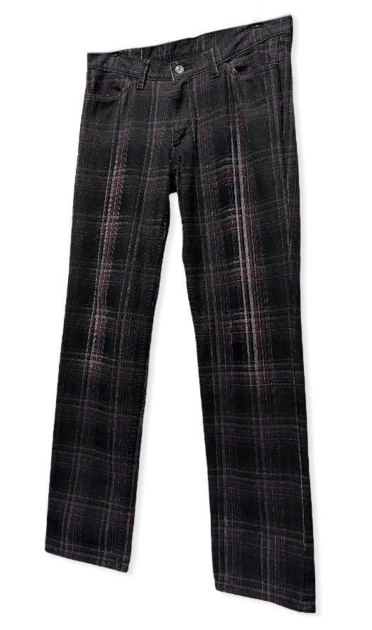 Edition Japan RARE🔥LEVI’S Punk Smoke Tartan Plaid Denim Slim Fit Size US 32 / EU 48 - 4 Thumbnail