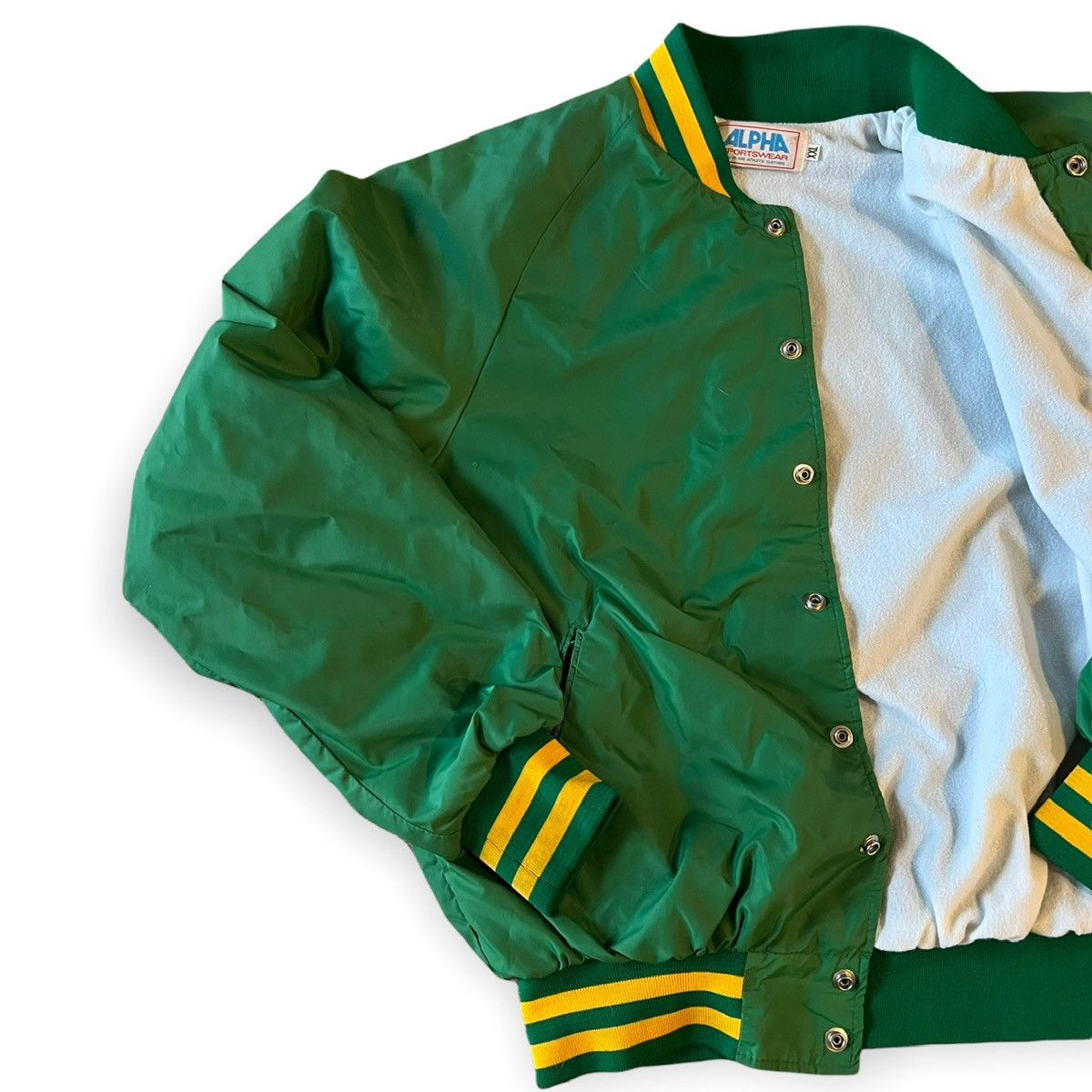 Vintage Vintage 80s 90s Blank Bomber Jacket Alpha Sportswear College Size US XXL / EU 58 / 5 - 4 Thumbnail