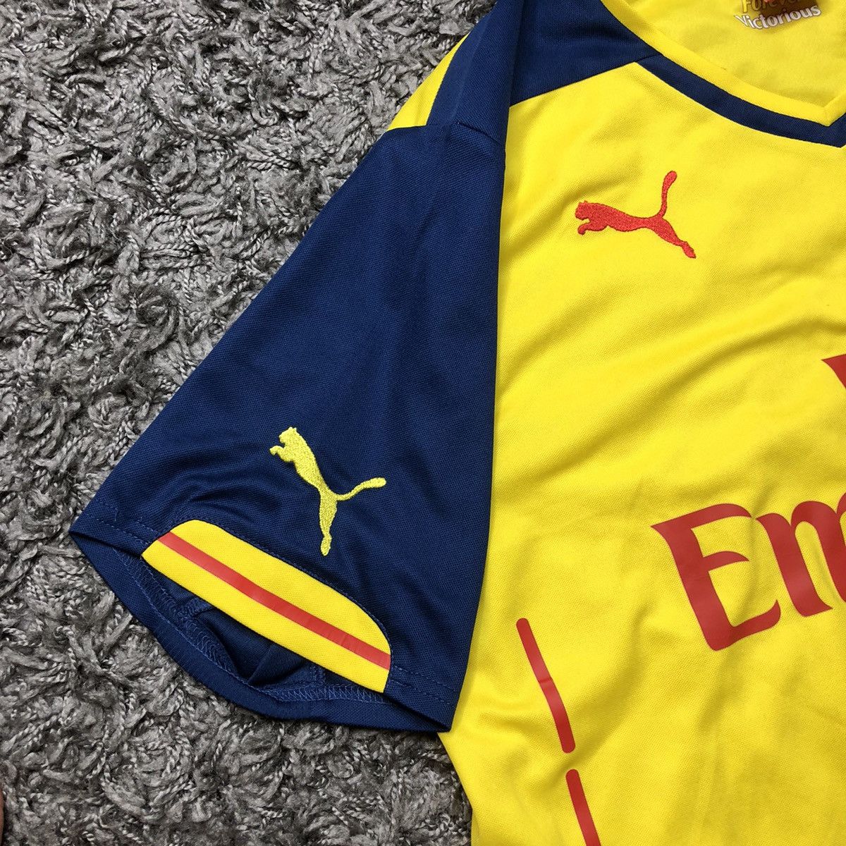 Puma Puma Arsenal Yellow Soccer Jersey Football Vintage Size US L / EU 52-54 / 3 - 9 Thumbnail